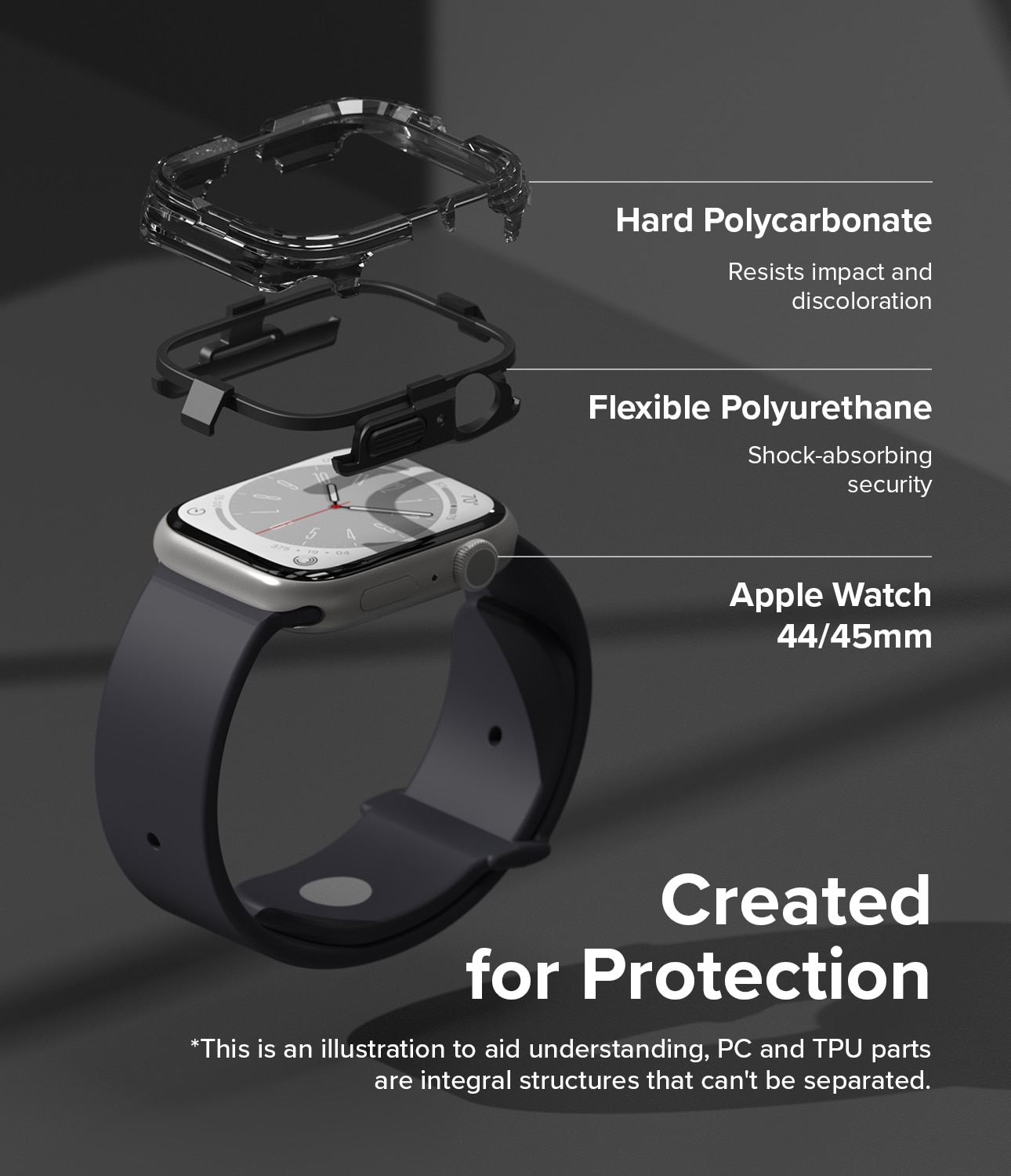 Fusion Bumper Apple Watch 45mm Series 9 Black