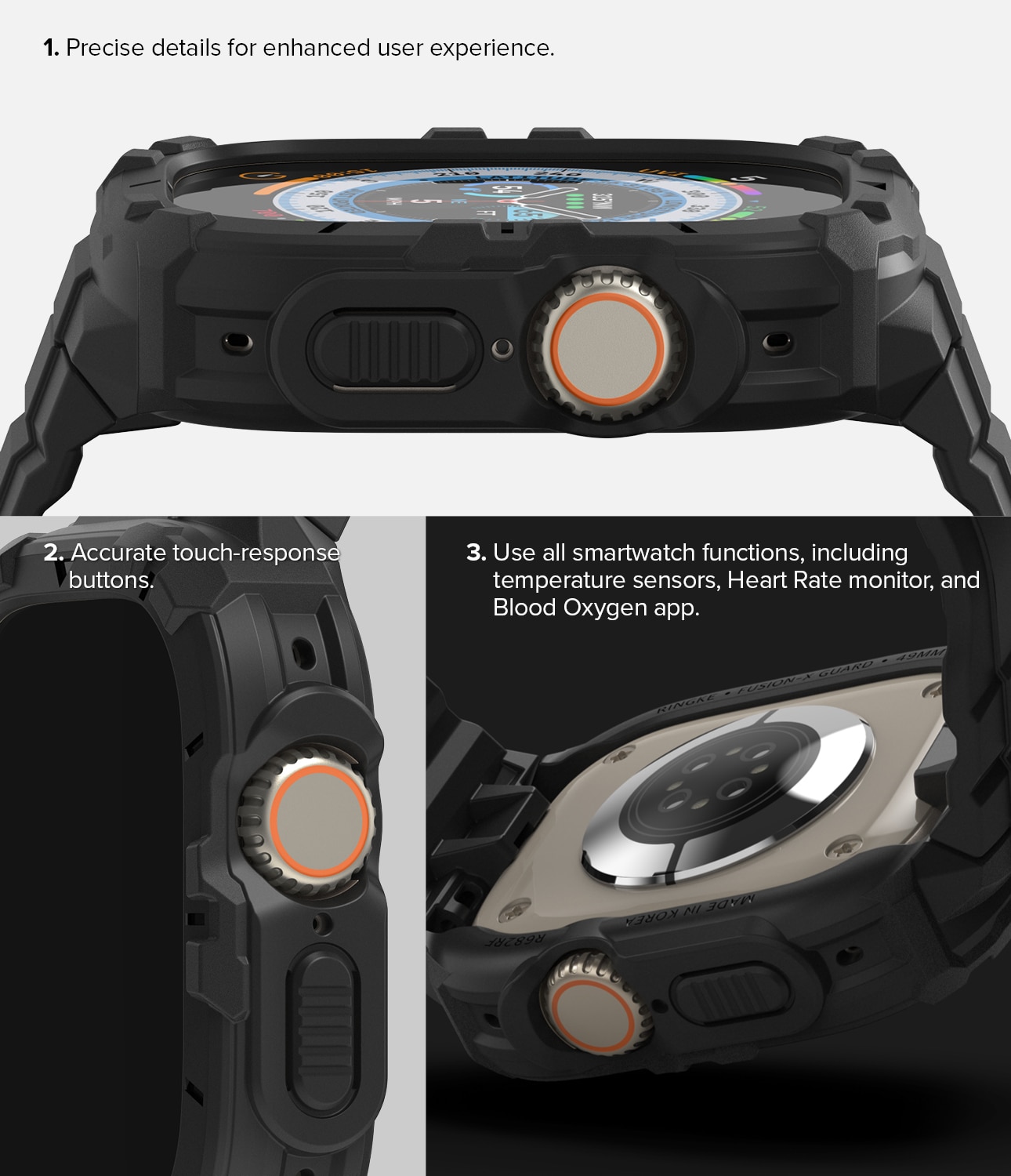 Fusion-X Guard Case + Band Apple Watch Ultra 2 49mm Black