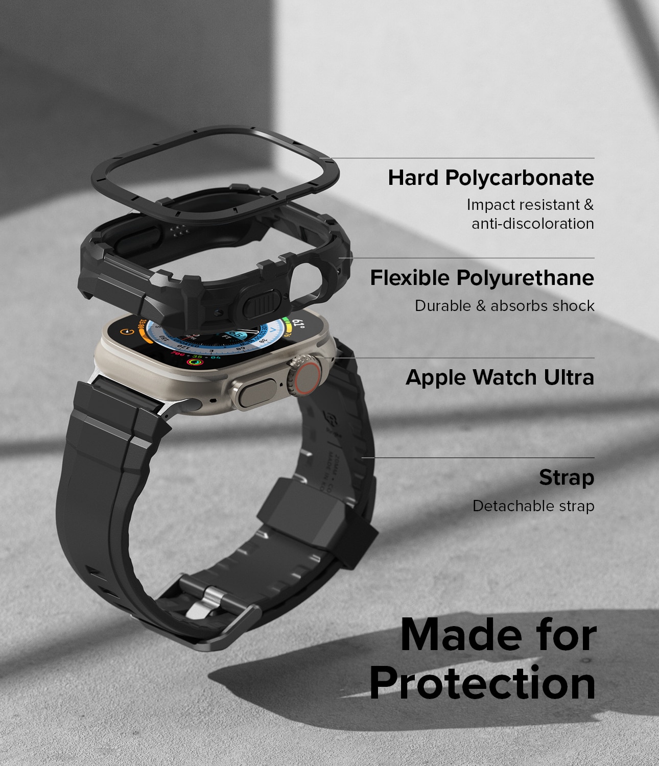 Fusion-X Guard Case + Band Apple Watch Ultra 2 49mm Black