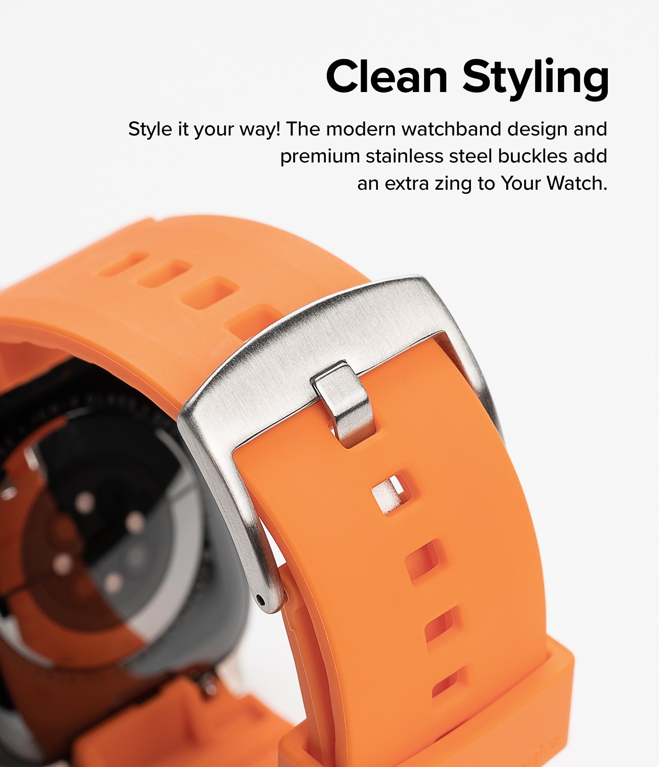 Rubber One Bold Band Apple Watch 44mm Orange