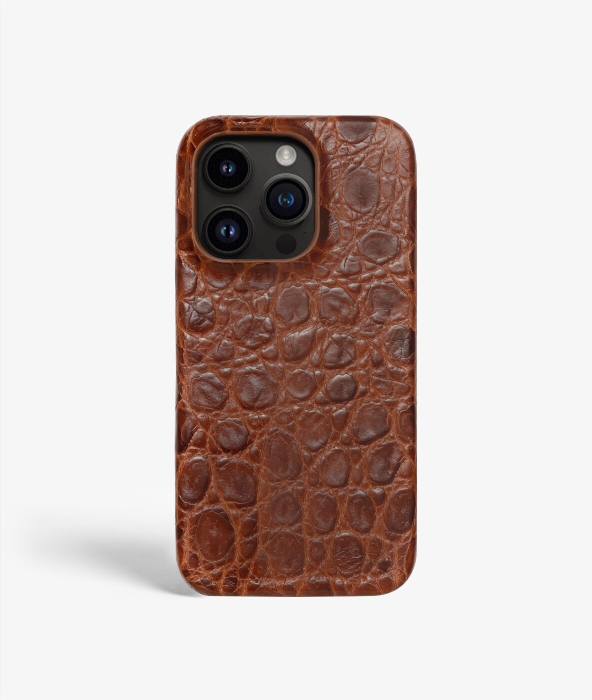Deksel iPhone 14 Pro Small Croco Brun