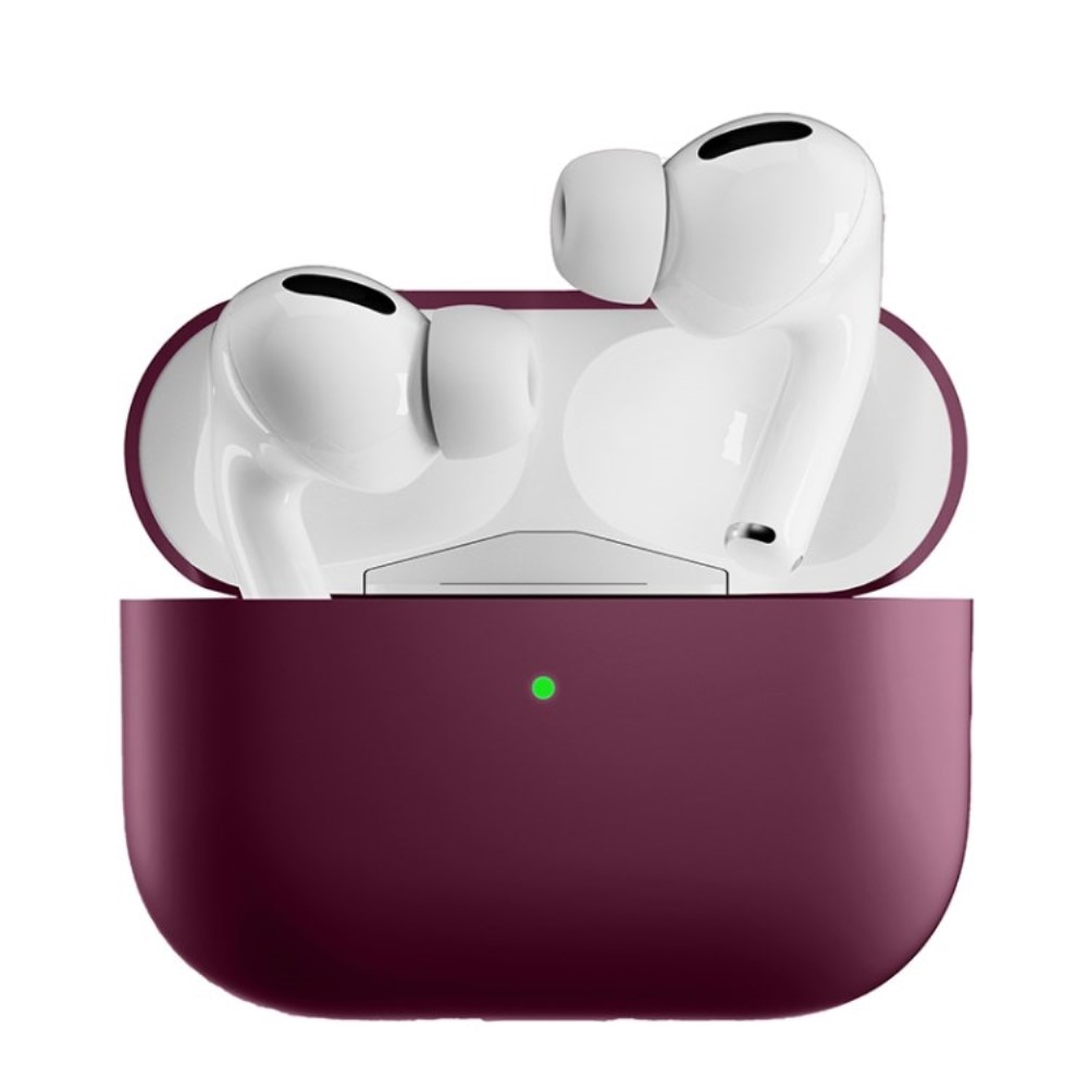 Silikondeksel Apple AirPods Pro 2 mørkerød