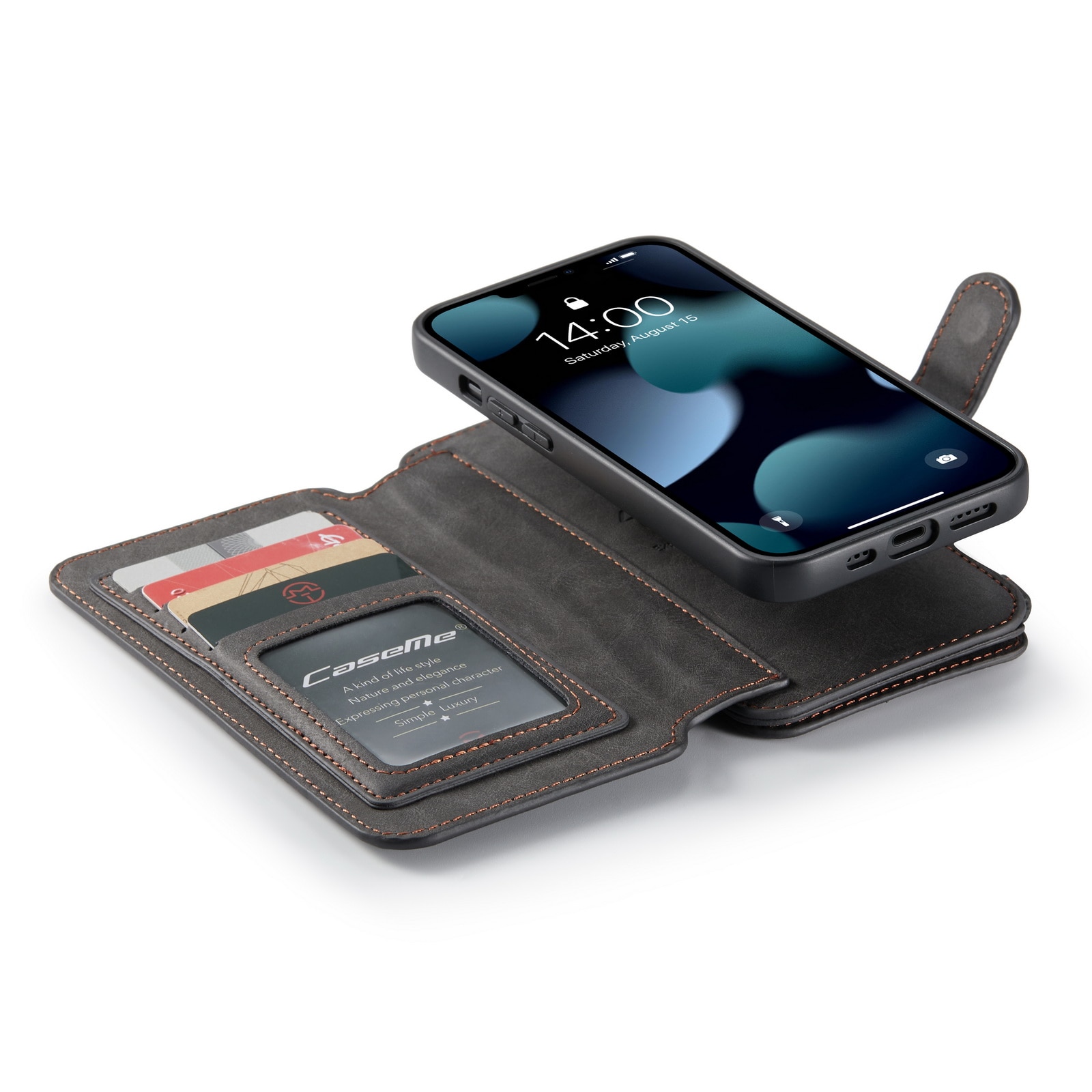 Multi-slot Flipdeksel iPhone 13 grå