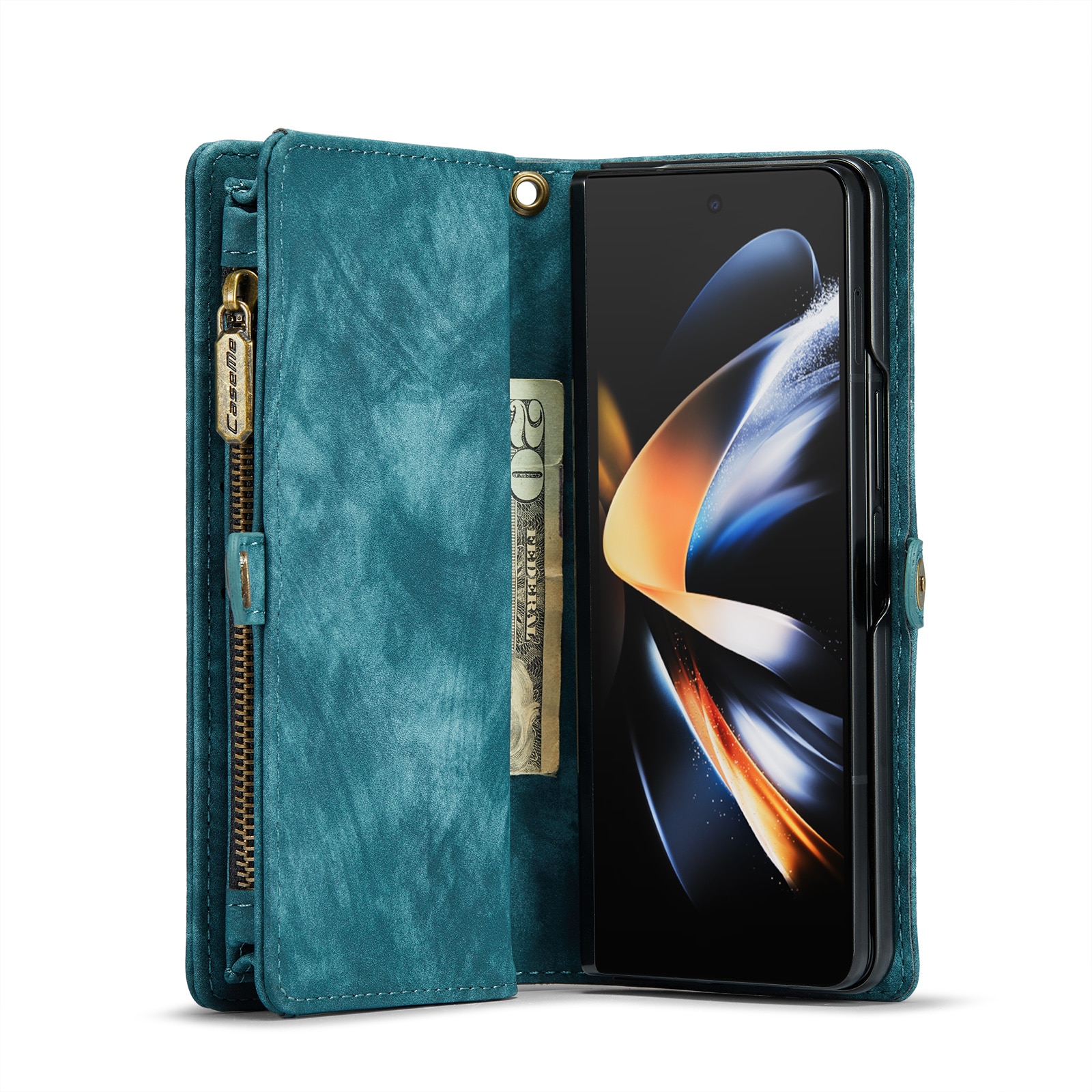 Multi-slot Lommeboksetui Samsung Galaxy Z Fold 5 blå