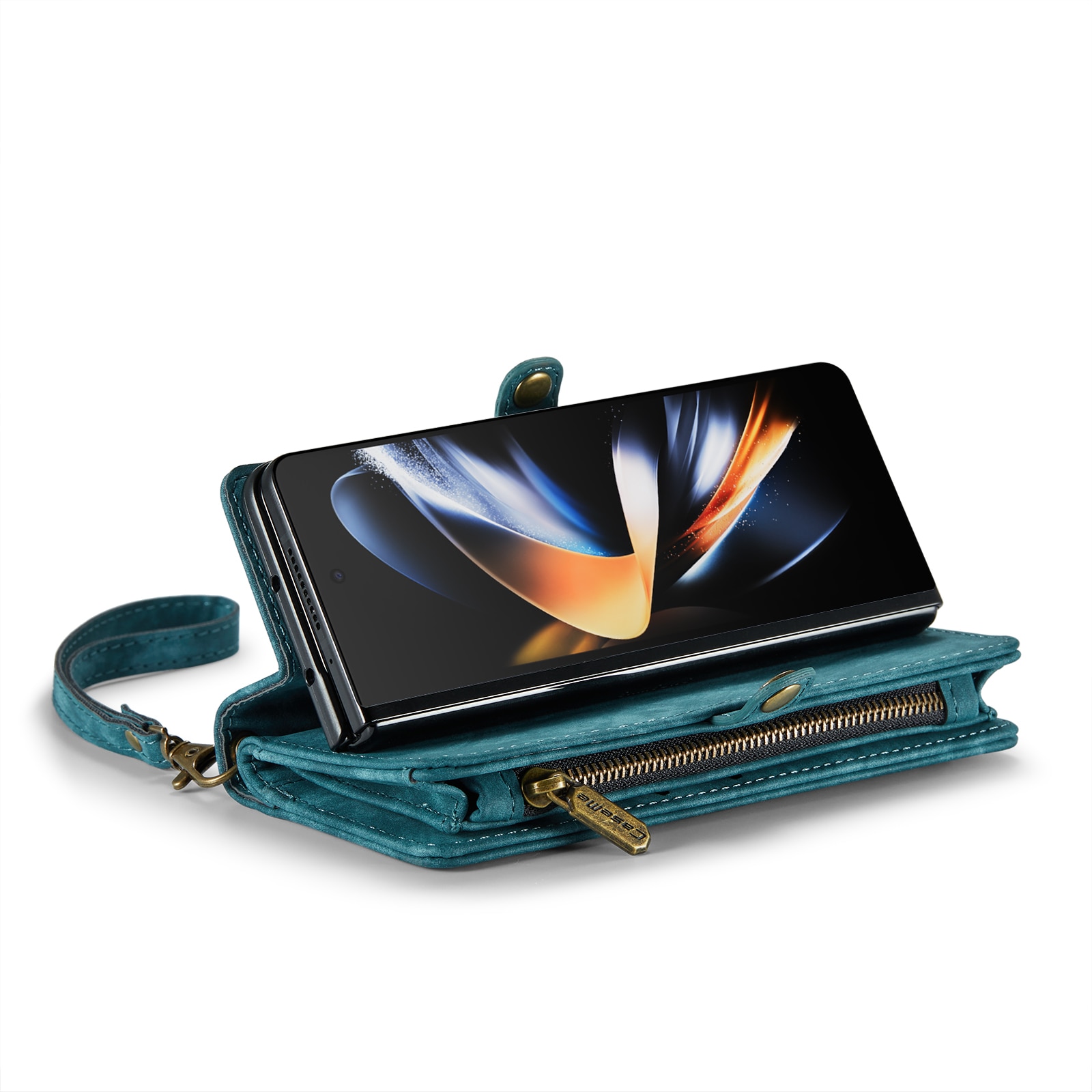Multi-slot Lommeboksetui Samsung Galaxy Z Fold 5 blå