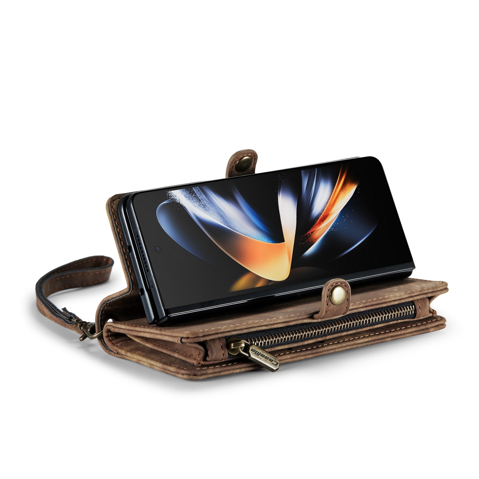 Multi-slot Lommeboksetui Samsung Galaxy Z Fold 5 brun