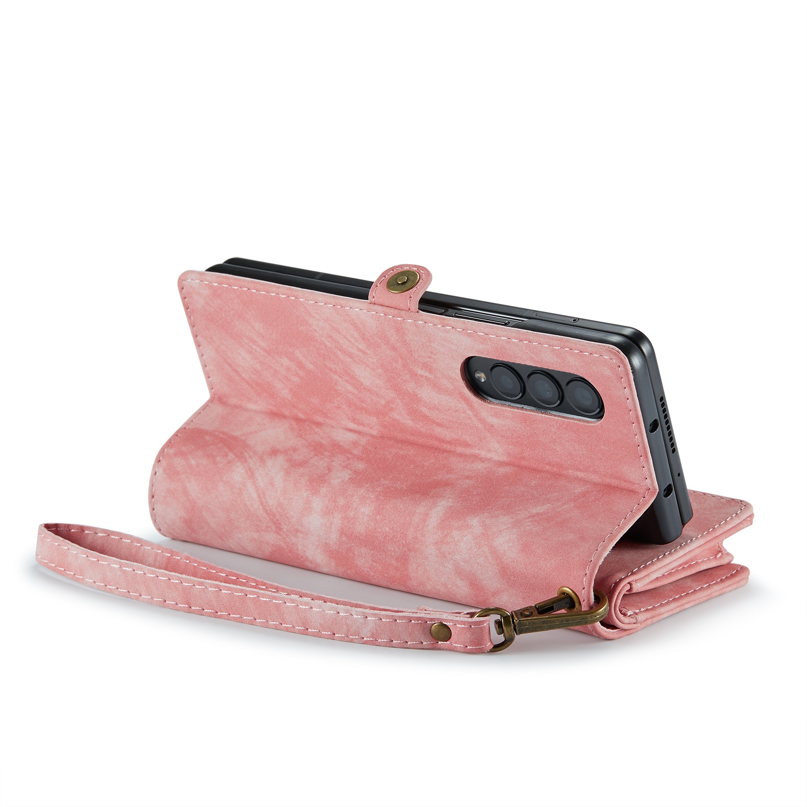 Multi-slot Lommeboksetui Samsung Galaxy Z Fold 4 rosa