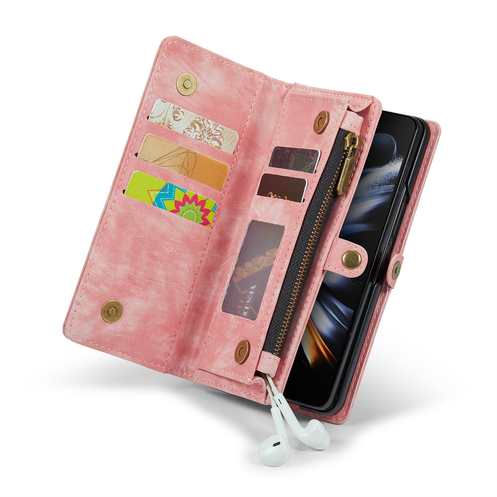Multi-slot Lommeboksetui Samsung Galaxy Z Fold 4 Rosa
