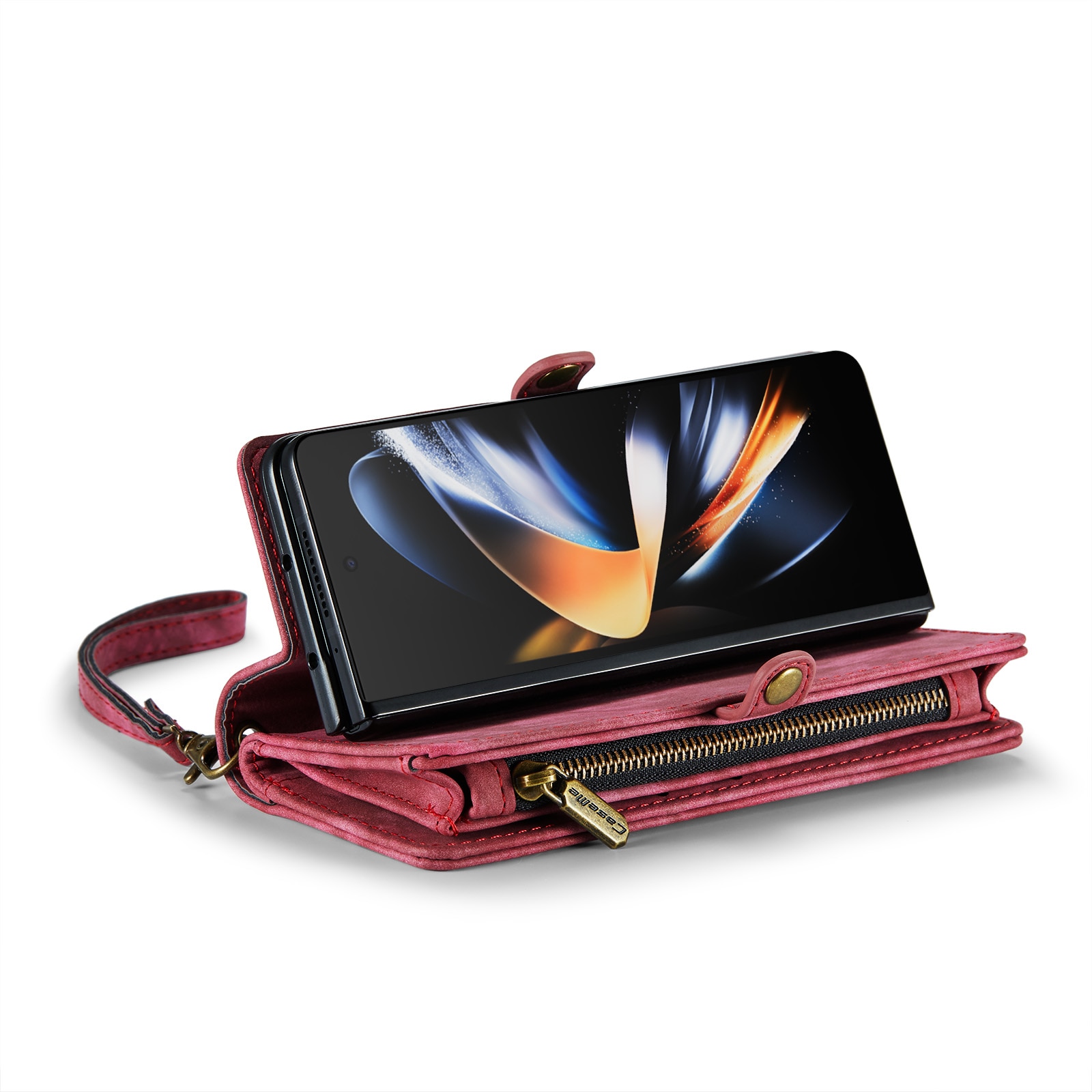 Multi-slot Lommeboksetui Samsung Galaxy Z Fold 5 Rød