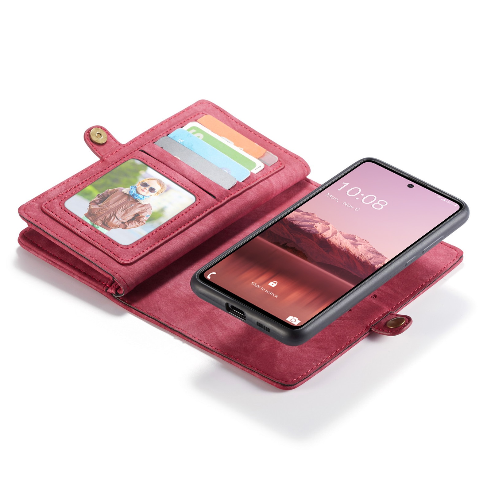 Multi-slot Lommeboksetui Samsung Galaxy A33 Rød