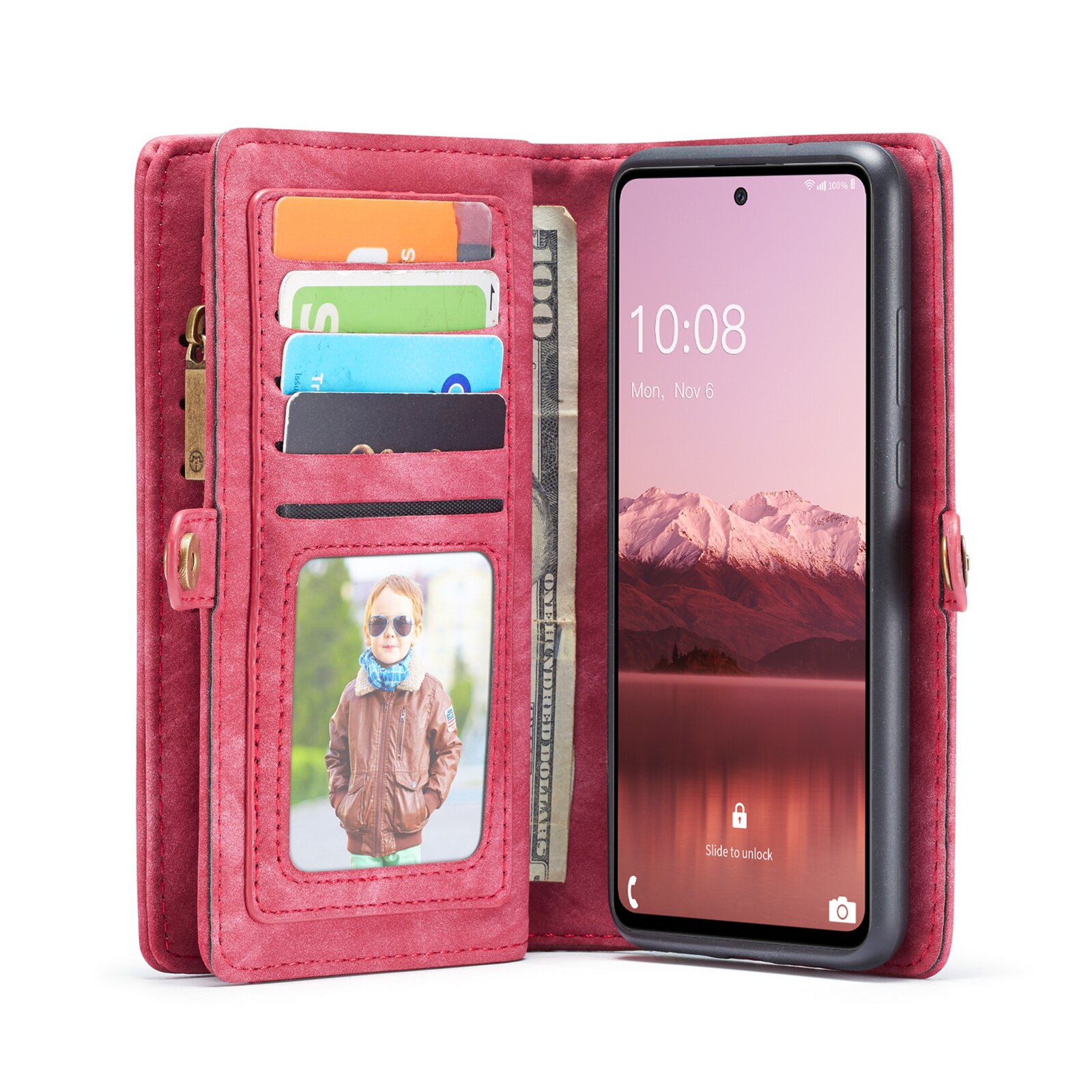 Multi-slot Lommeboksetui Samsung Galaxy A33 Rød