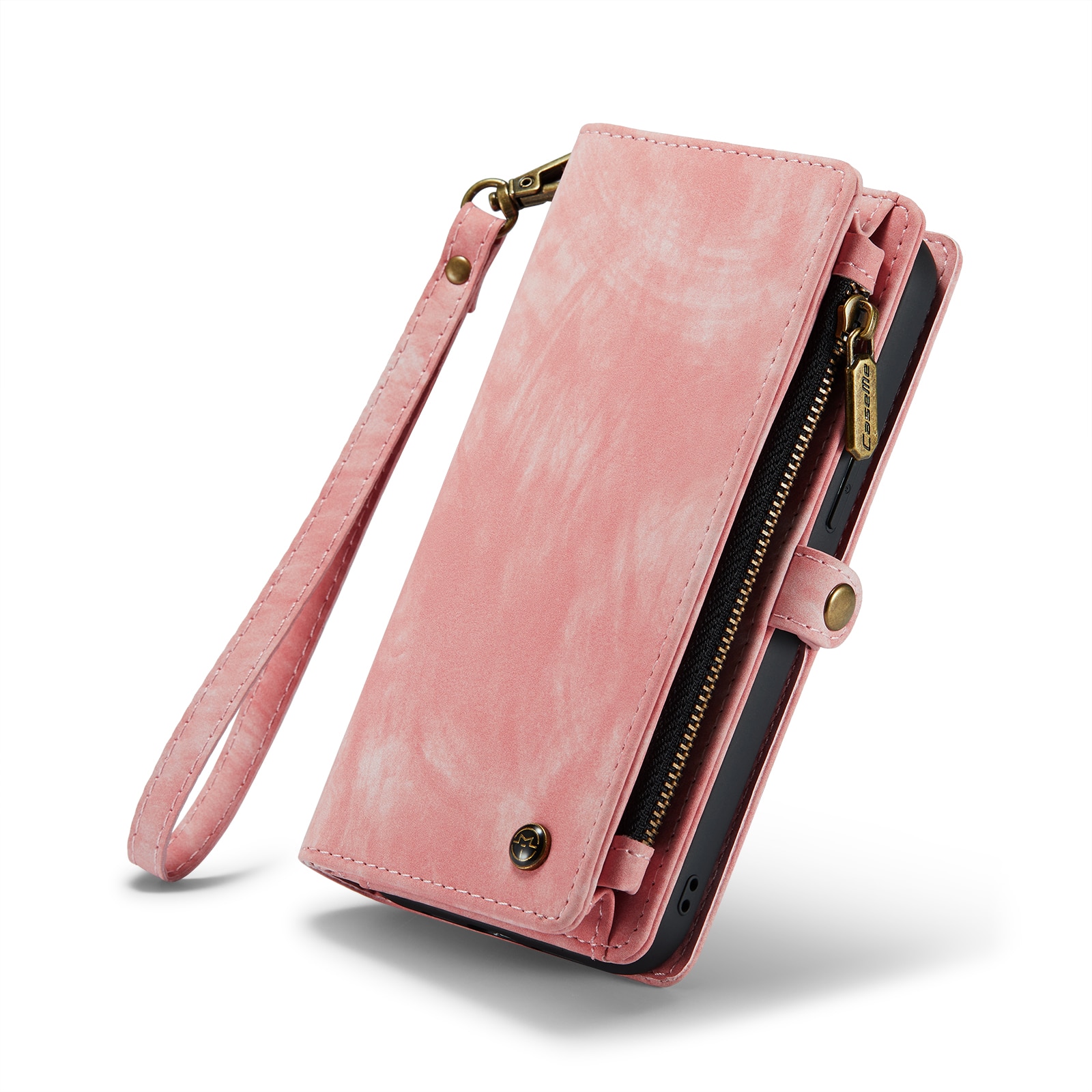 Multi-slot Lommeboksetui iPhone 14 rosa