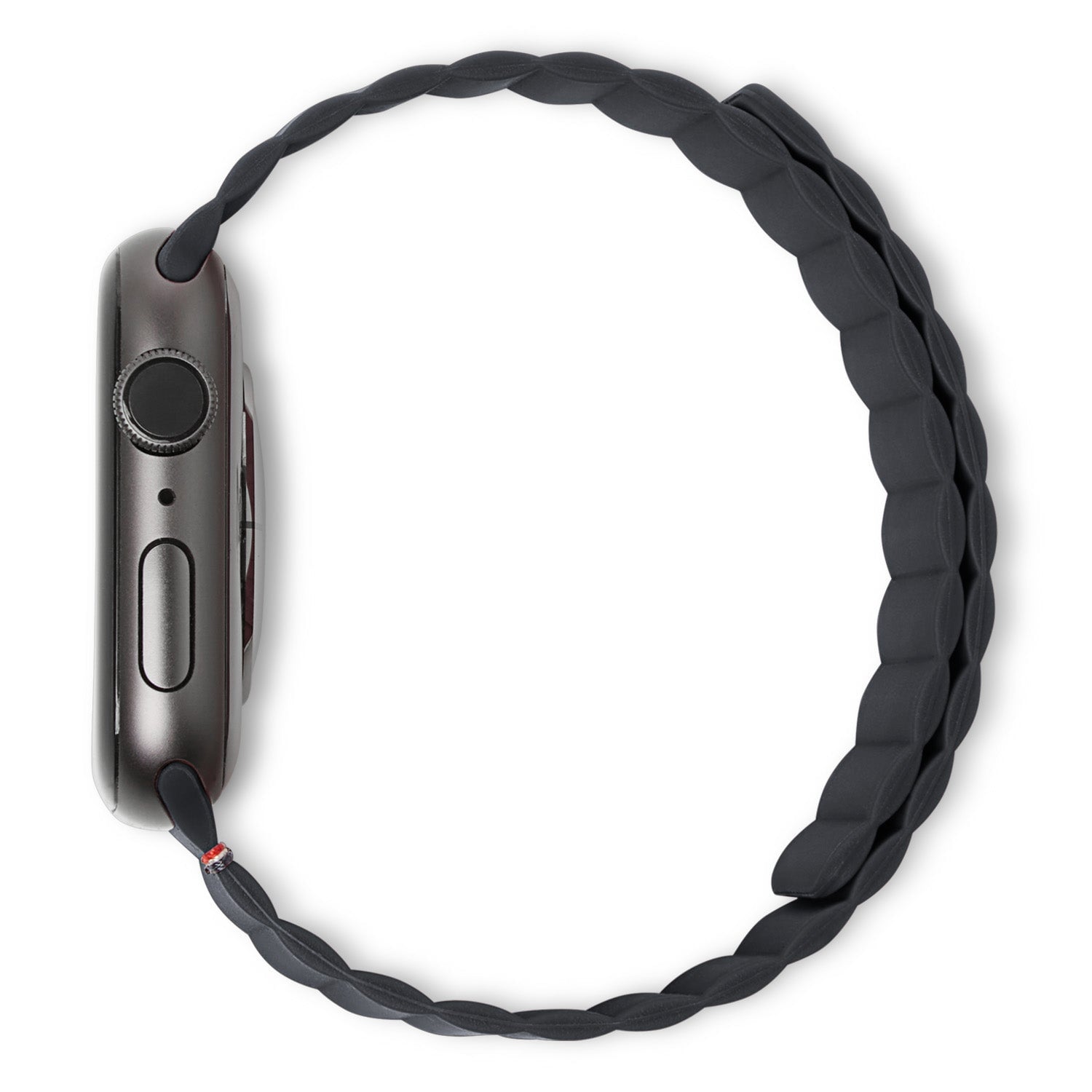 Silicone Magnetic Traction Strap Lite Apple Watch 41mm Series 9 Charcoal