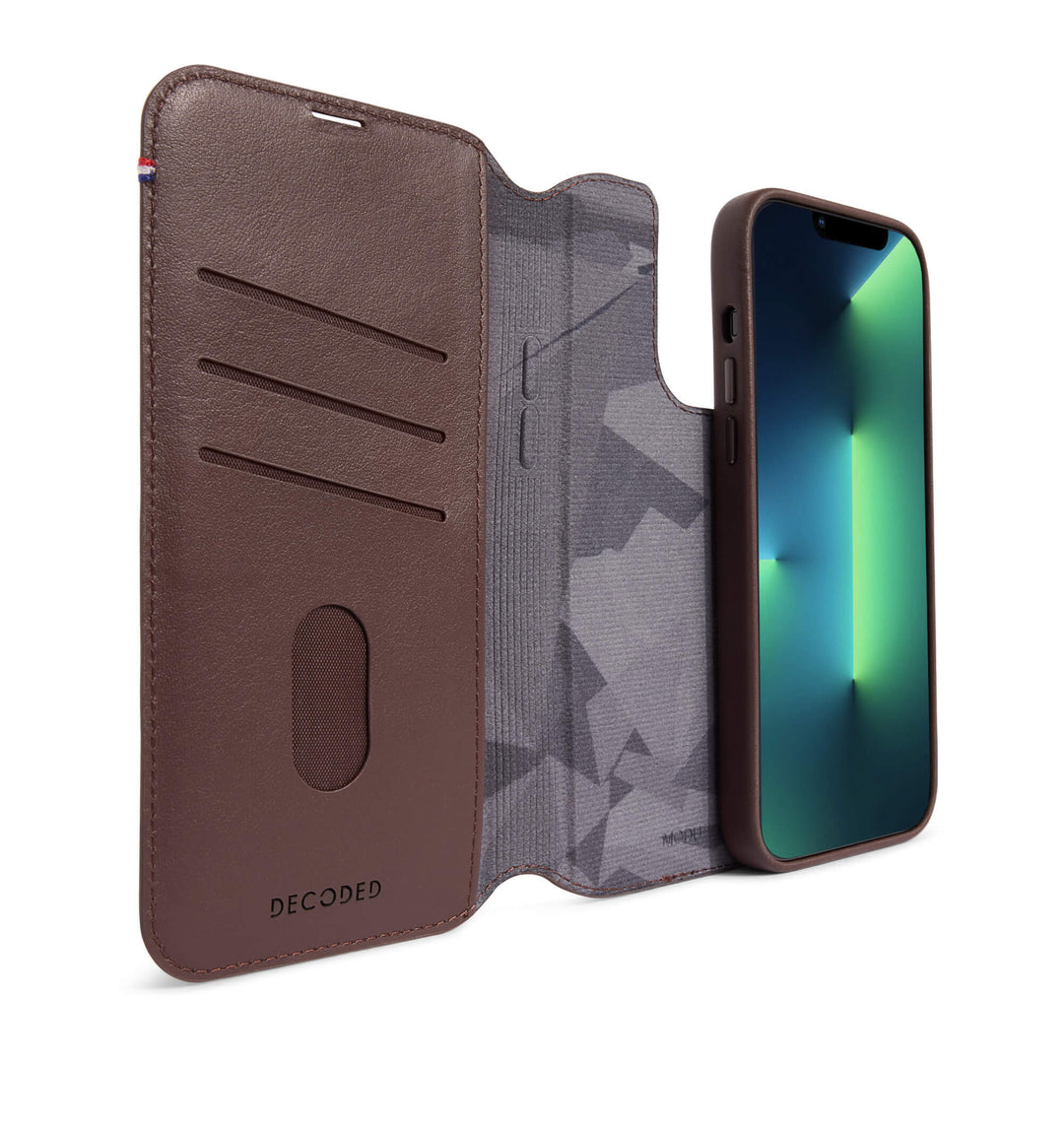 Detachable Wallet Leather iPhone 14 Pro Brown