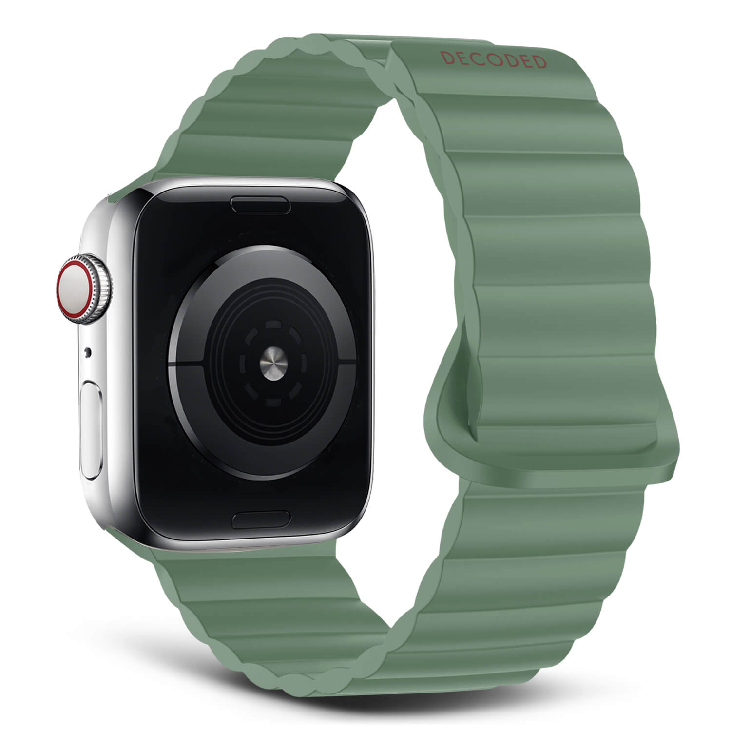 Silicone Traction Loop Strap Apple Watch 45mm Series 8 Sage Leaf