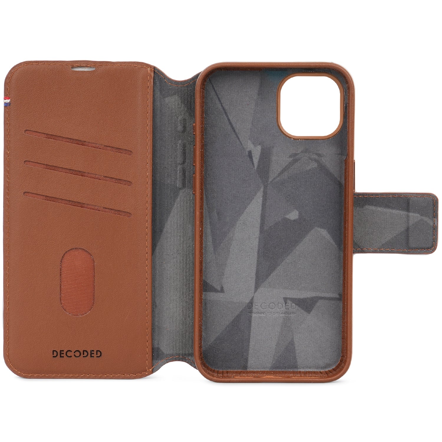 Detachable Wallet Leather iPhone 15 Tan