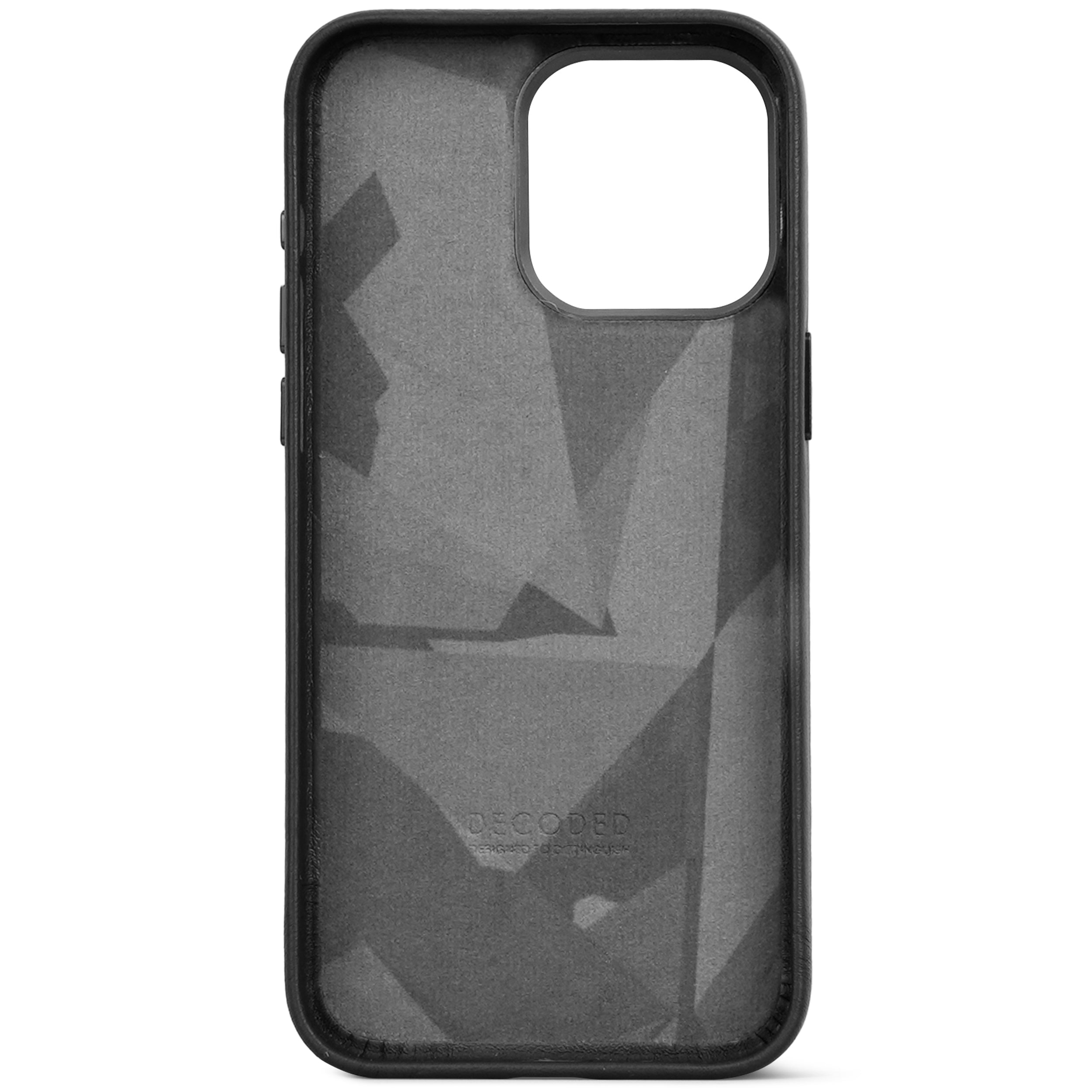 Leather Back Cover iPhone 15 Pro Max Black