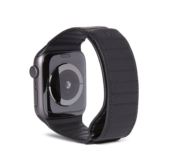 Leather Magnetic Traction Strap Apple Watch SE 40mm Black