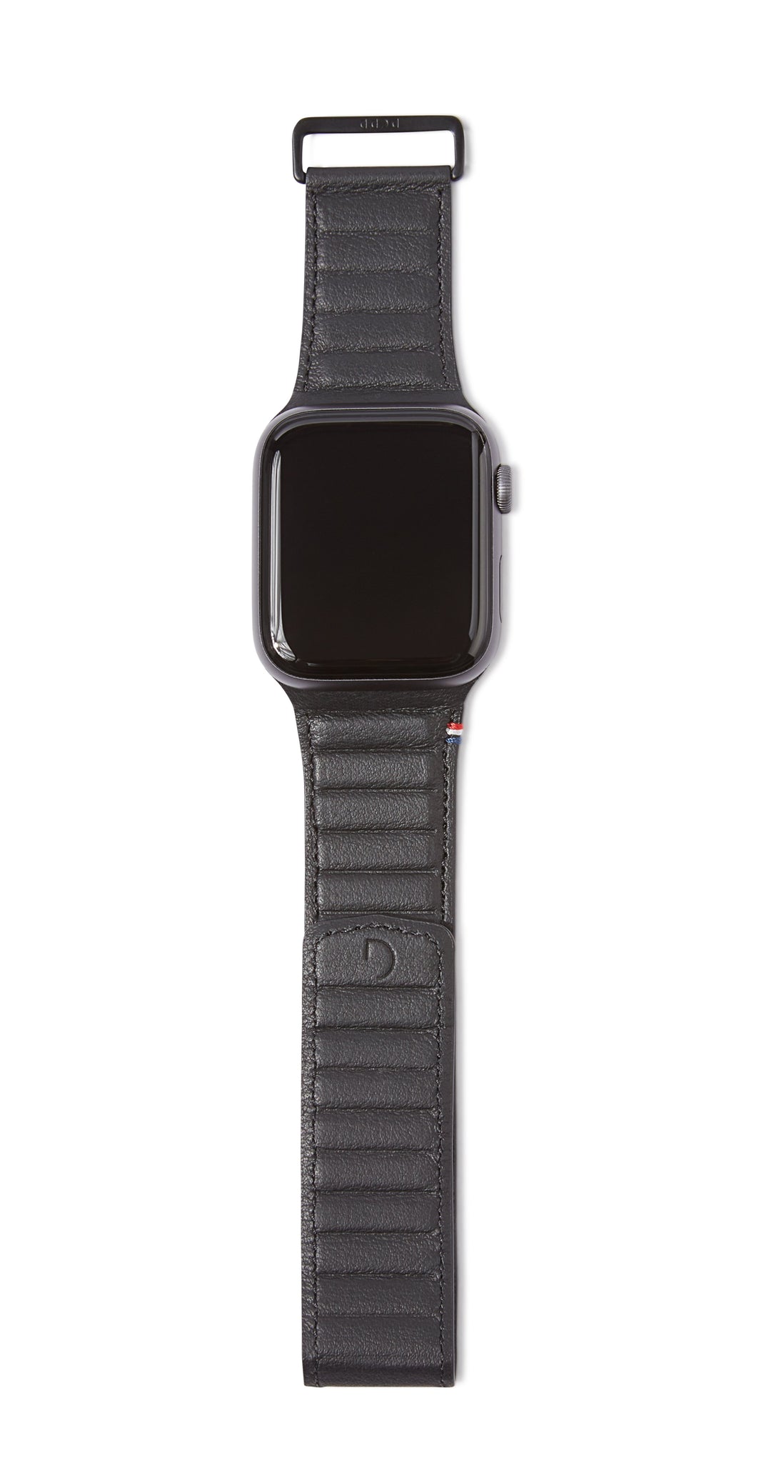 Leather Magnetic Traction Strap Apple Watch 45mm Series 9 Black