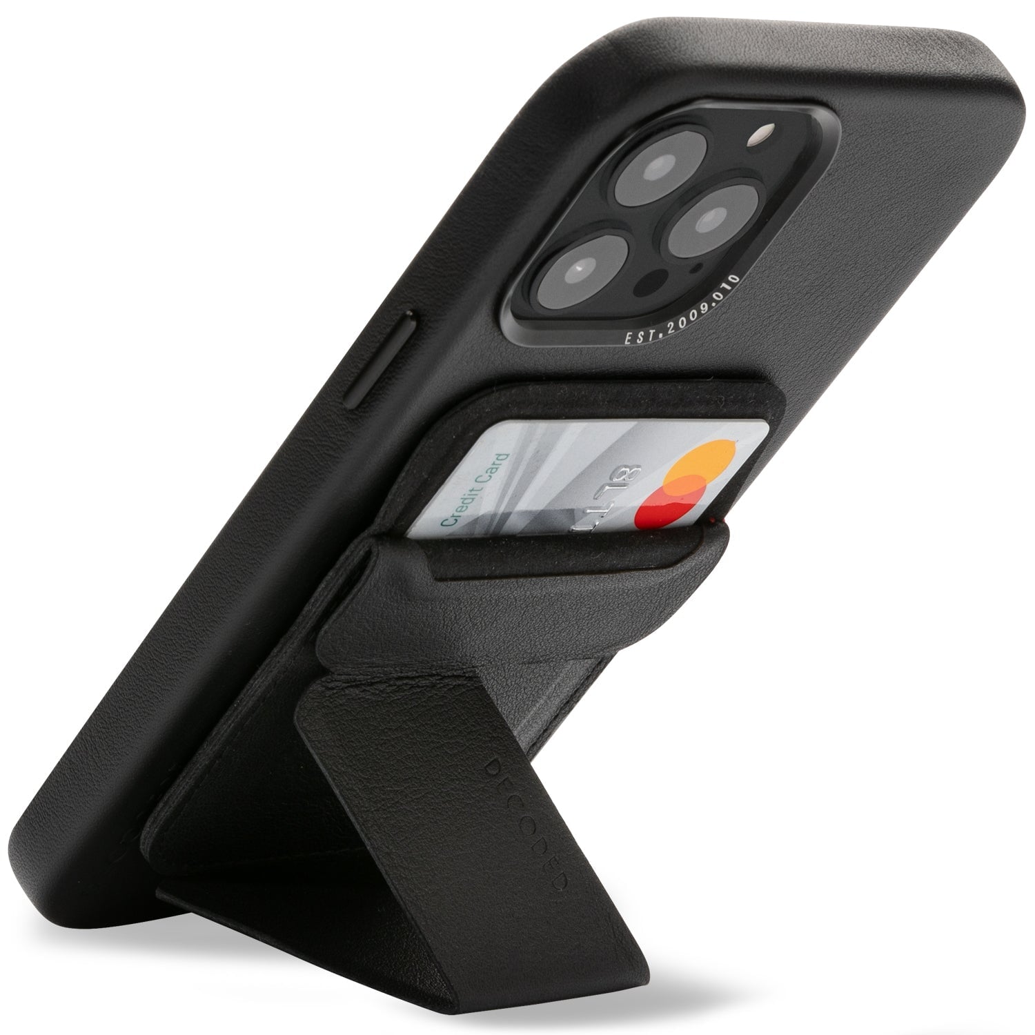 Leather MagSafe Card/Stand Sleeve Black