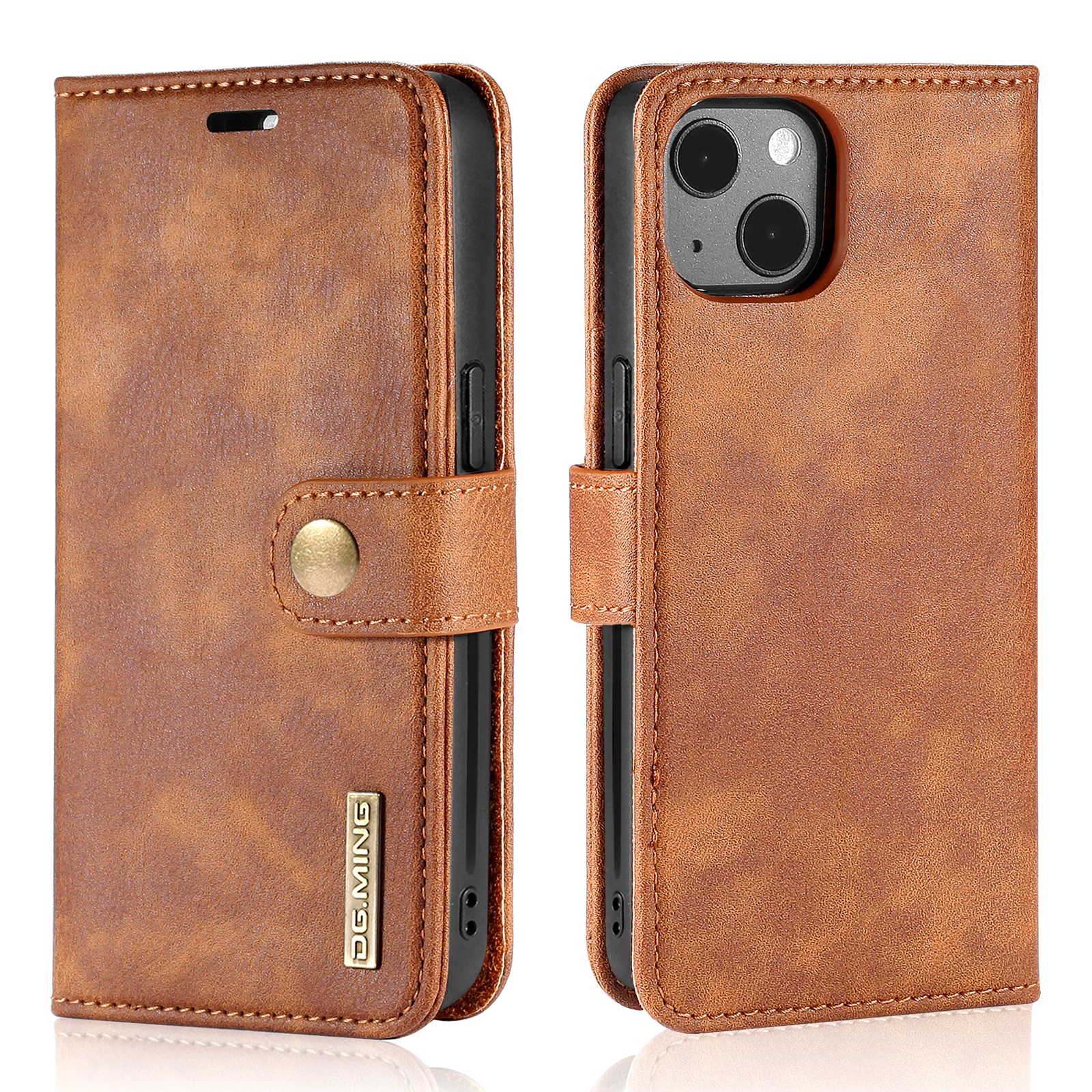 Magnet Wallet iPhone 13 Cognac