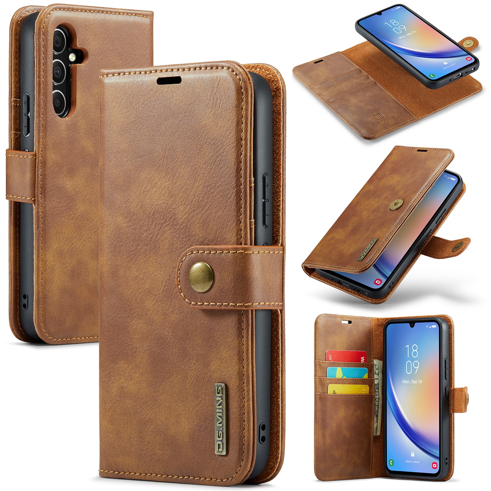 Magnet Wallet Samsung Galaxy A35 Cognac