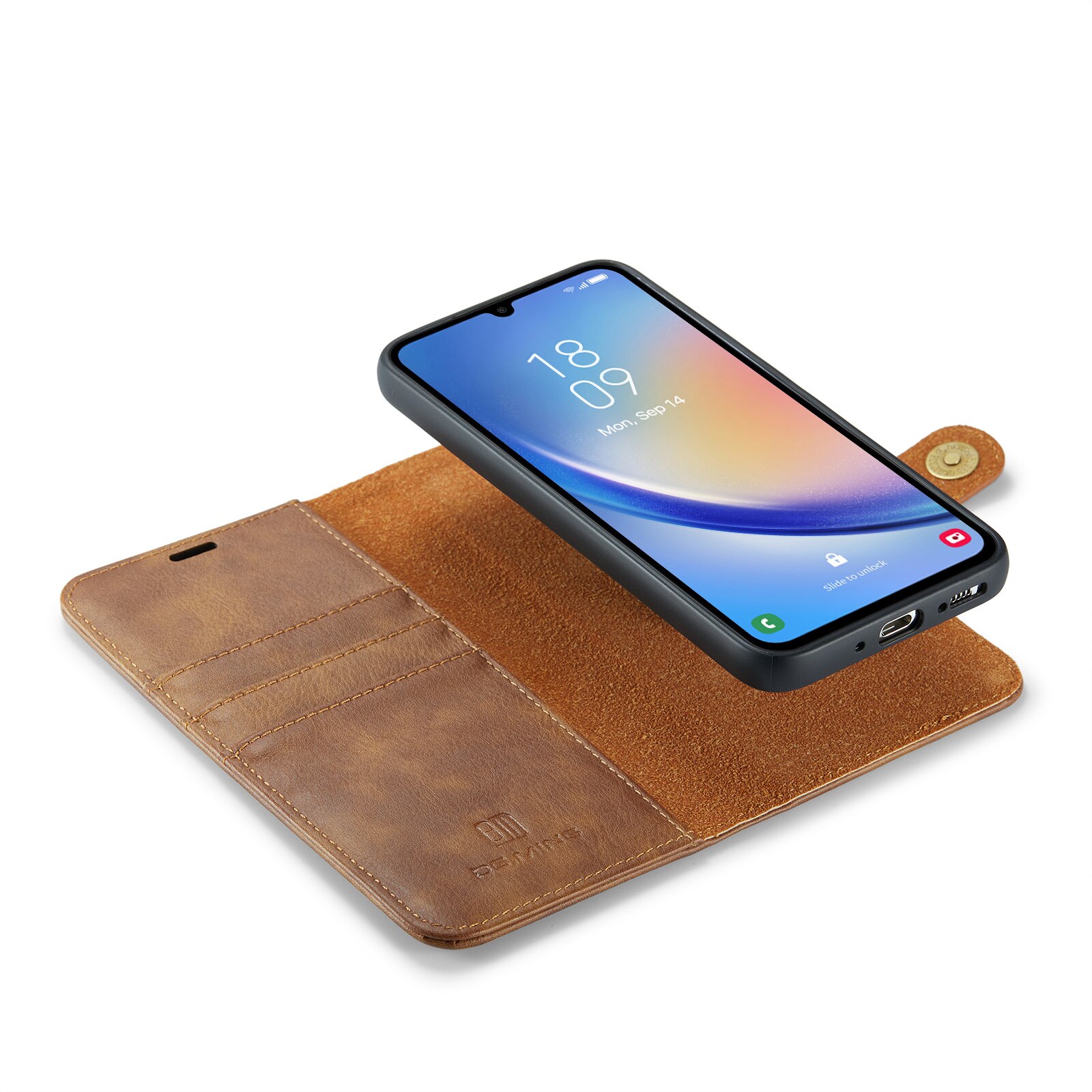 Magnet Wallet Samsung Galaxy A34 Cognac