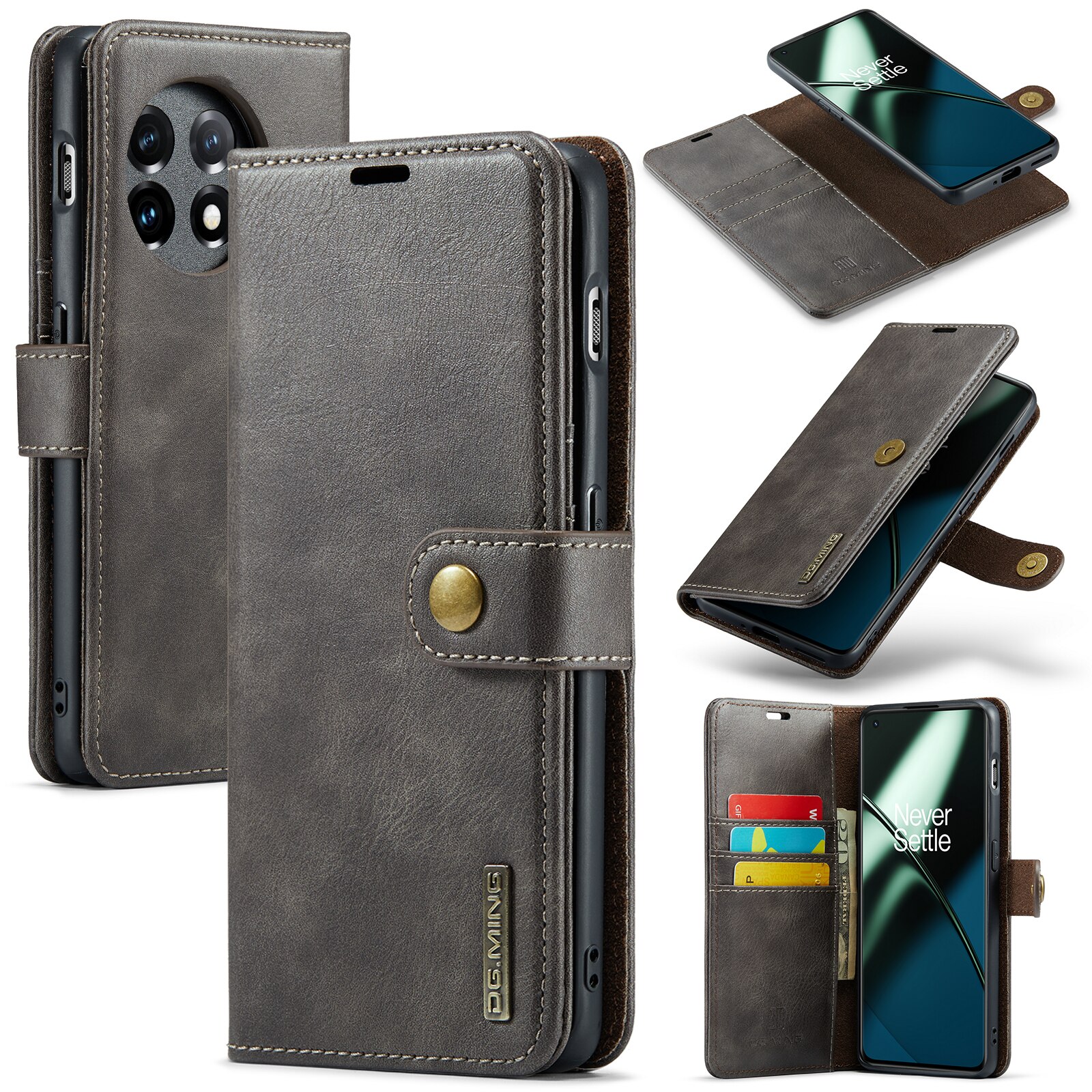 Magnet Wallet  OnePlus 11 Brown