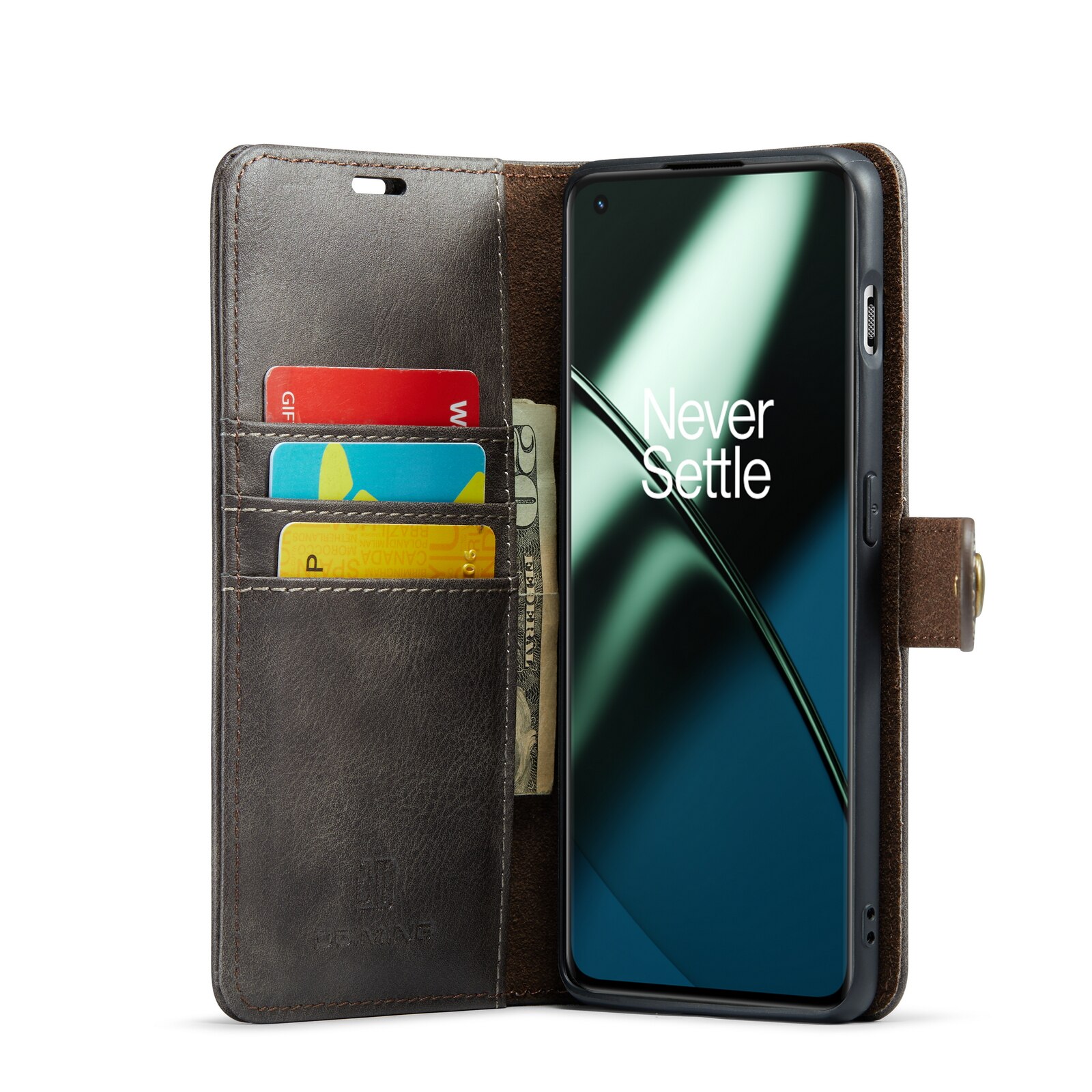 Magnet Wallet  OnePlus 11 Brown
