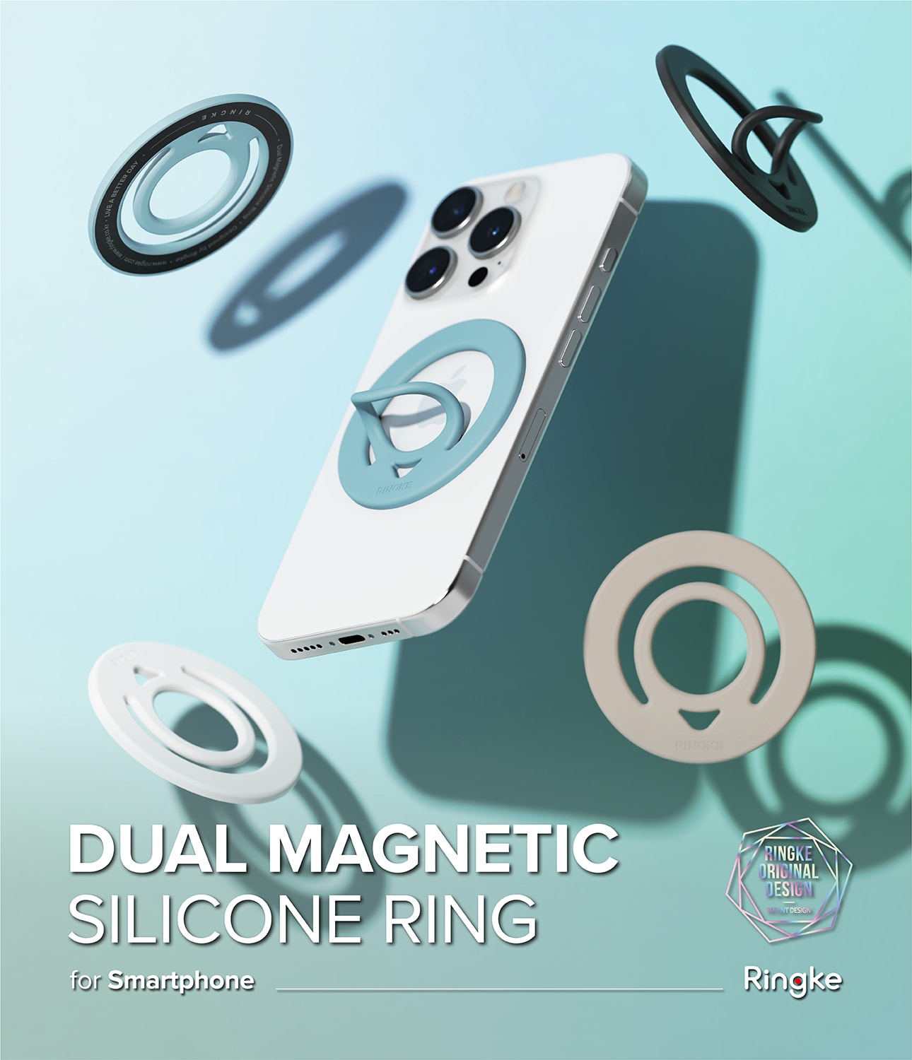 Dual Magnetic Silicone Ring Svart