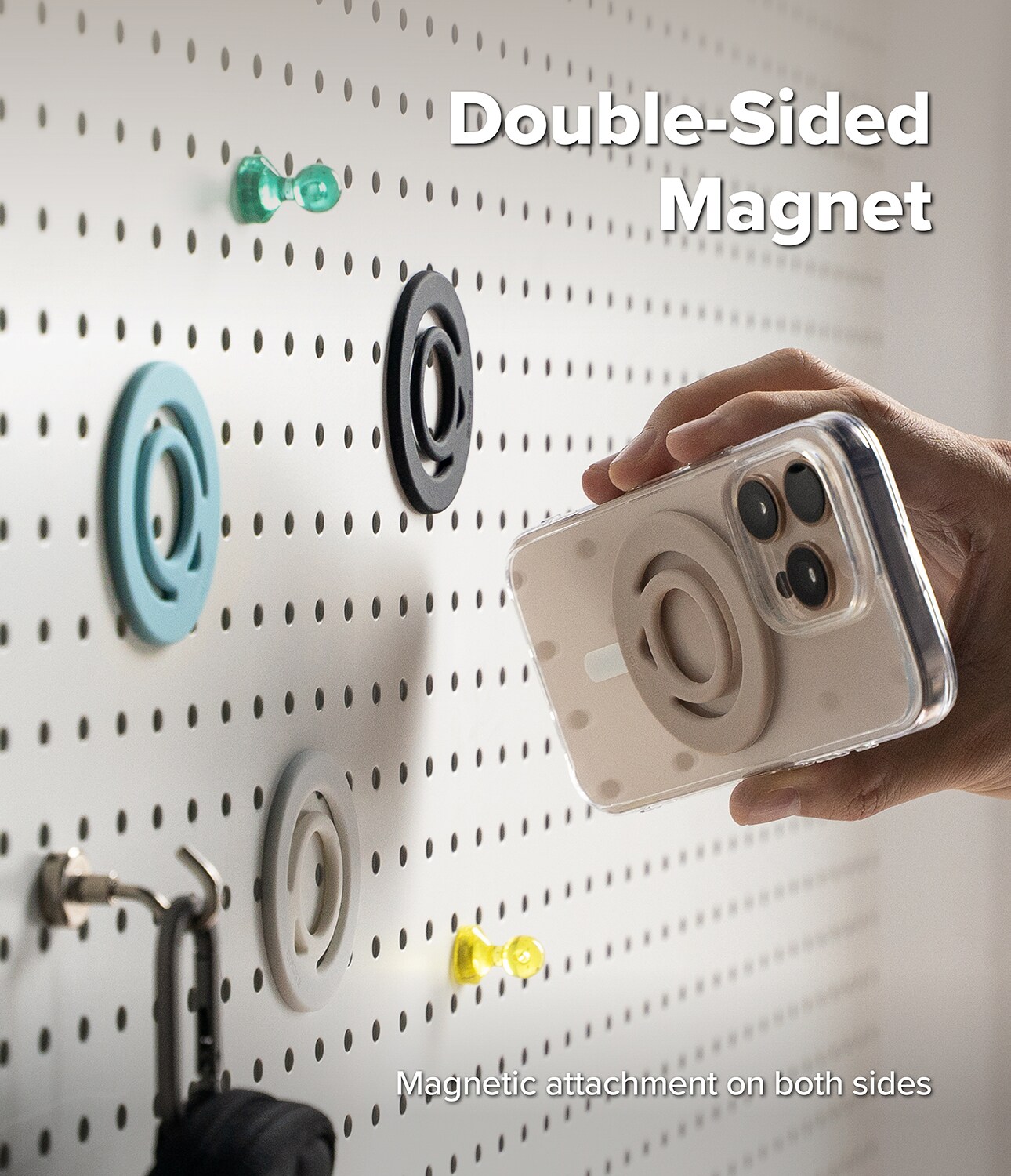 Dual Magnetic Silicone Ring Hvit