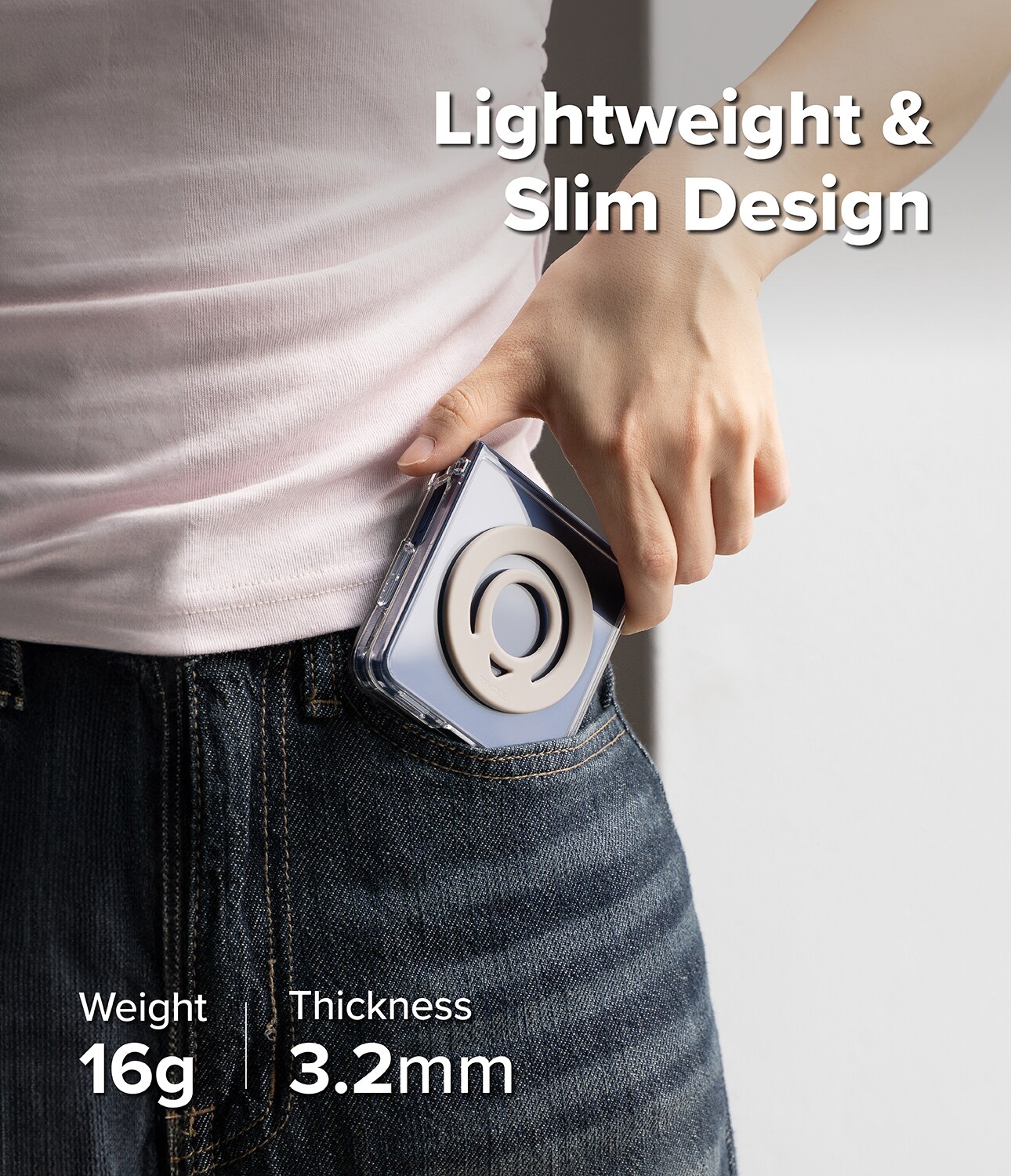 Dual Magnetic Silicone Ring Hvit