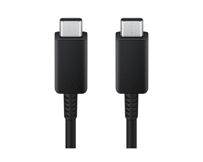 5A USB-C -> USB-C Kabel 1.8m svart