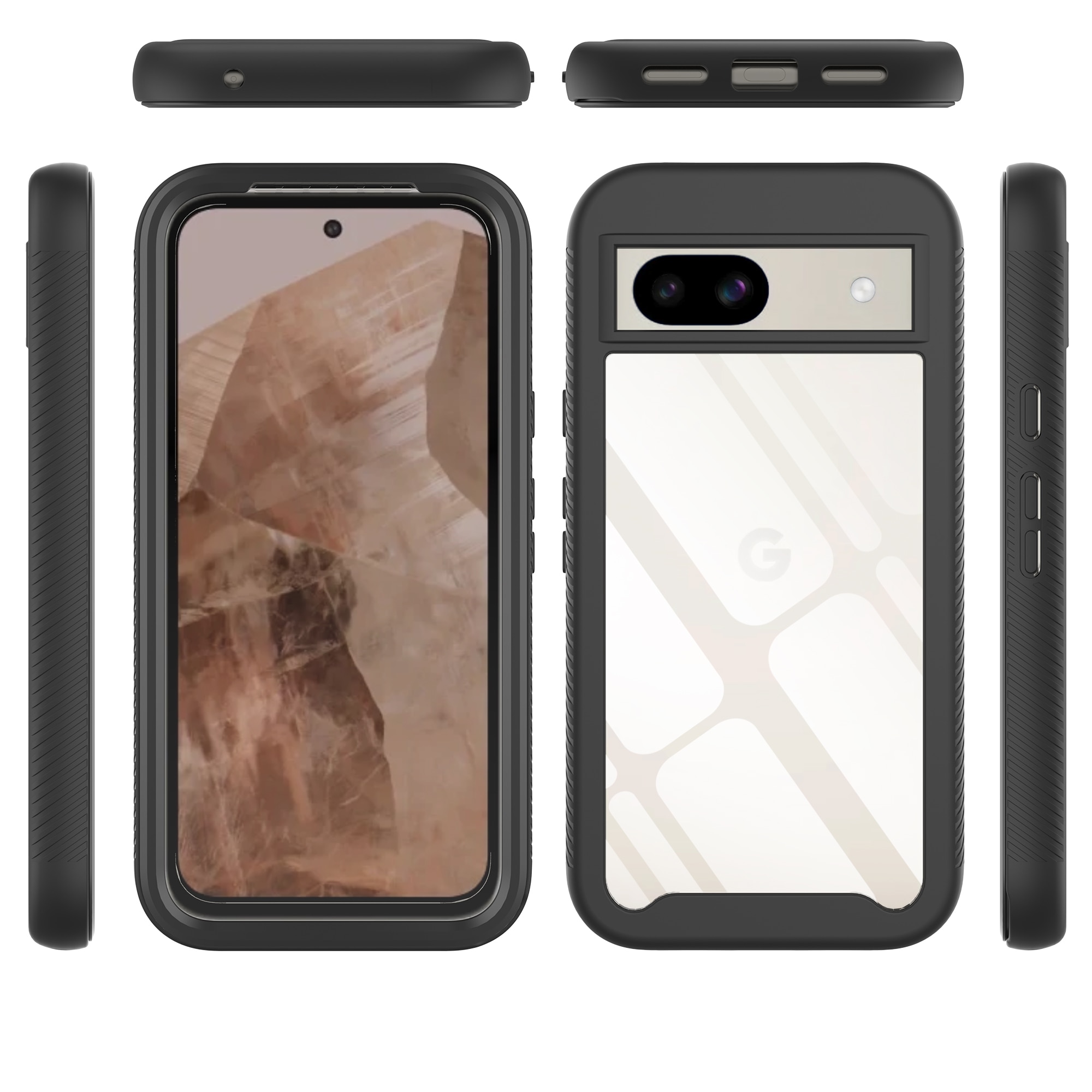 Full Protection Case Google Pixel 8a svart