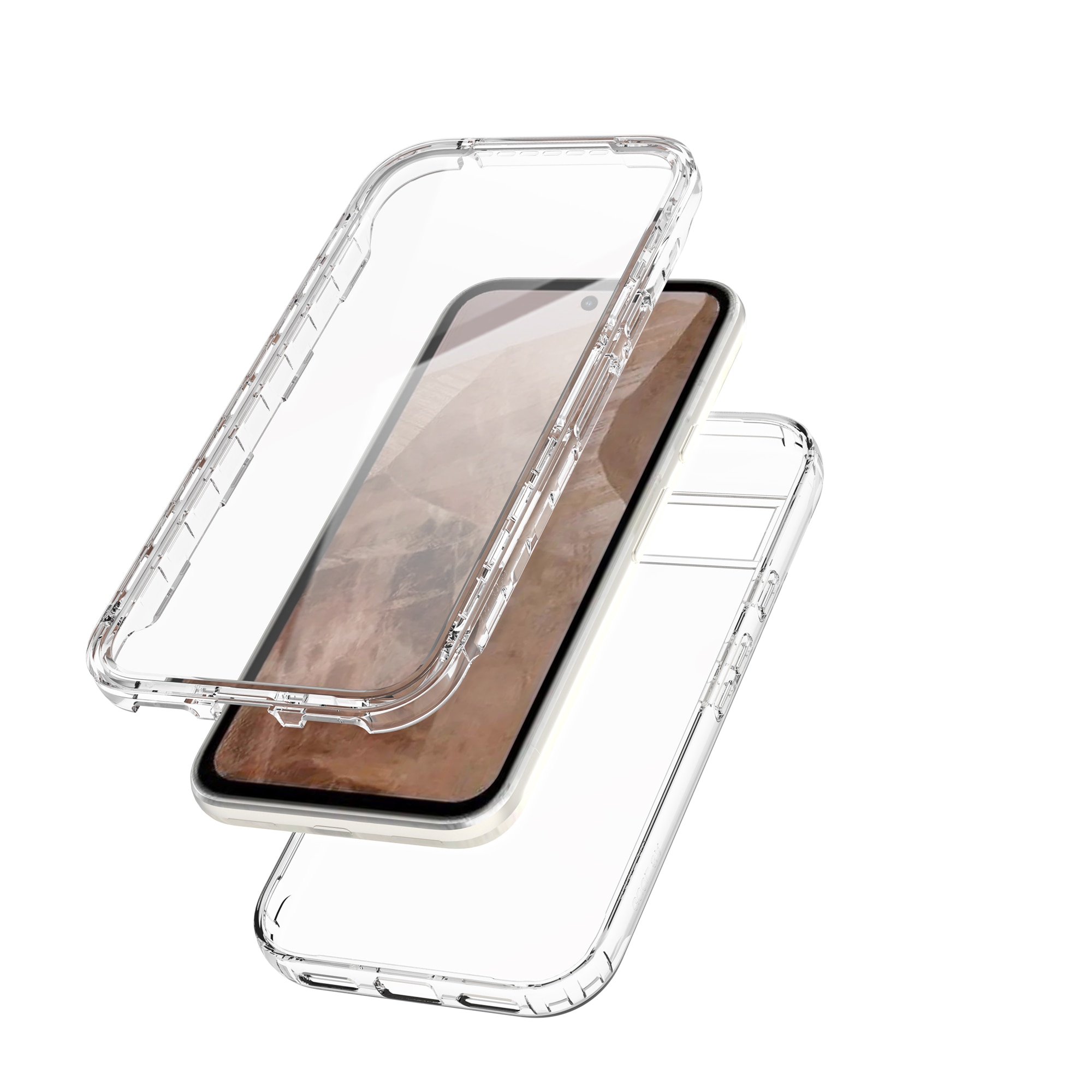 Full Protection Case Google Pixel 8a Gjennomsiktig