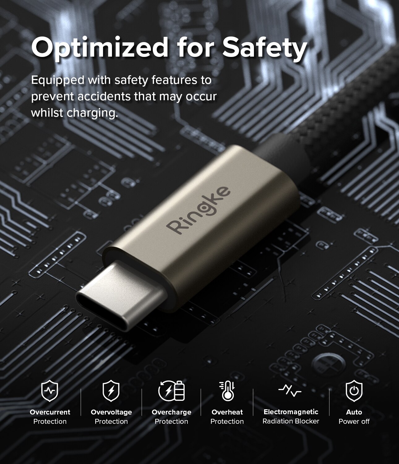 Fast Charging Basic Kabel USB-C -> USB-C 1m svart