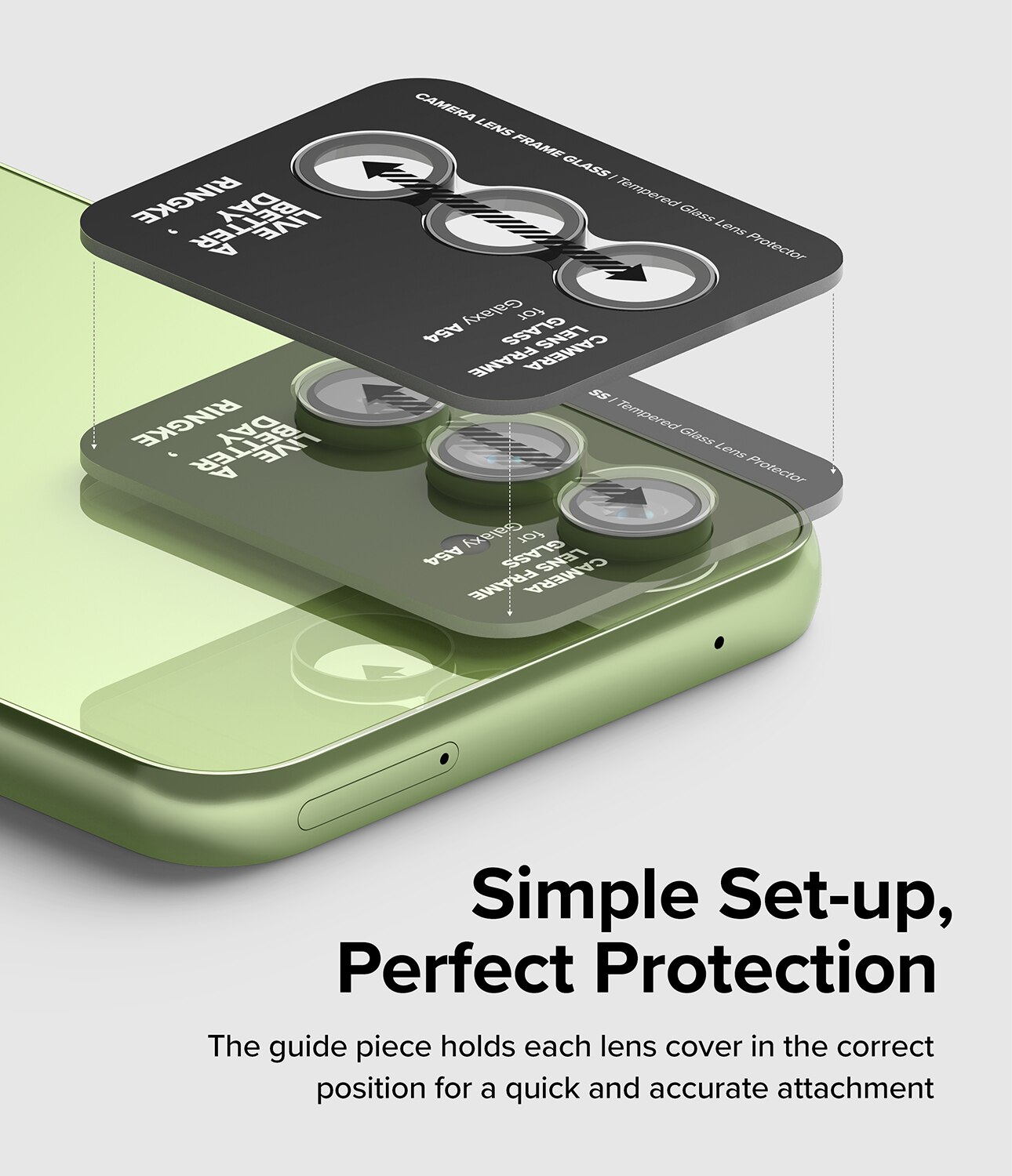 Camera Lens Frame Glass Samsung Galaxy A54 Svart