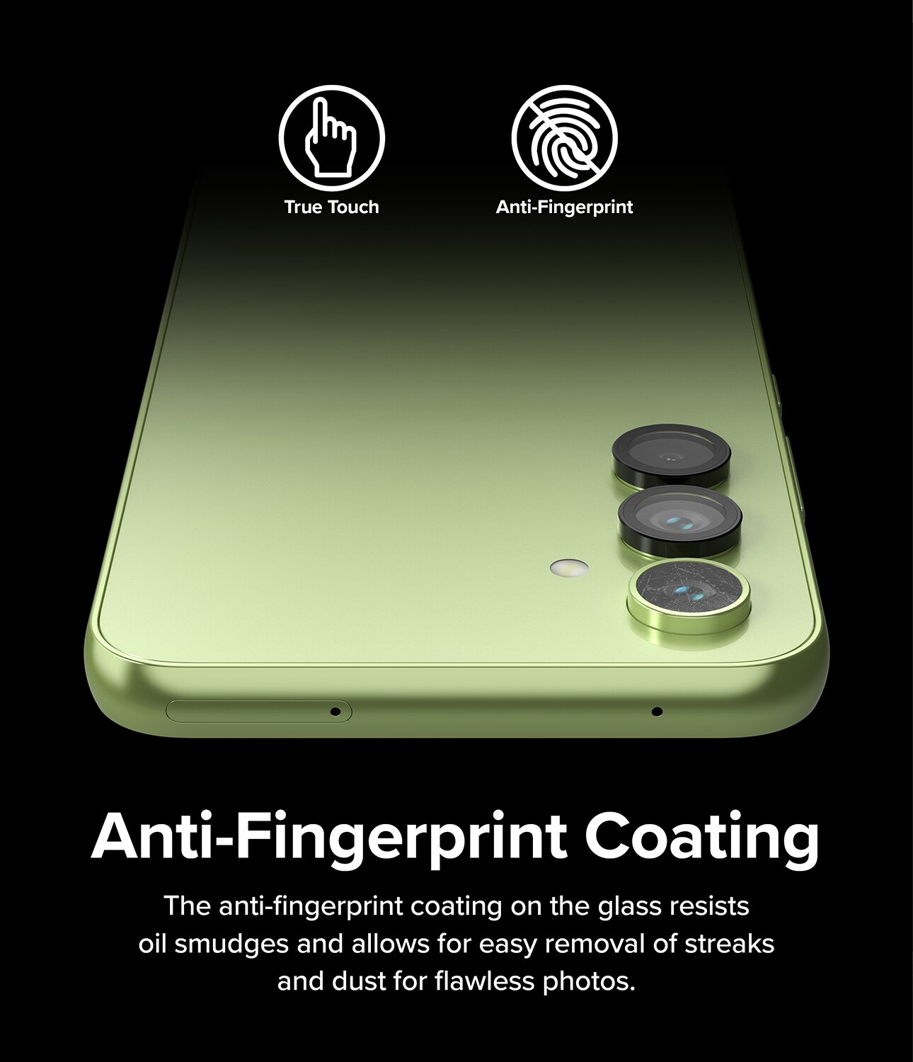 Camera Lens Frame Glass Samsung Galaxy A54 Svart