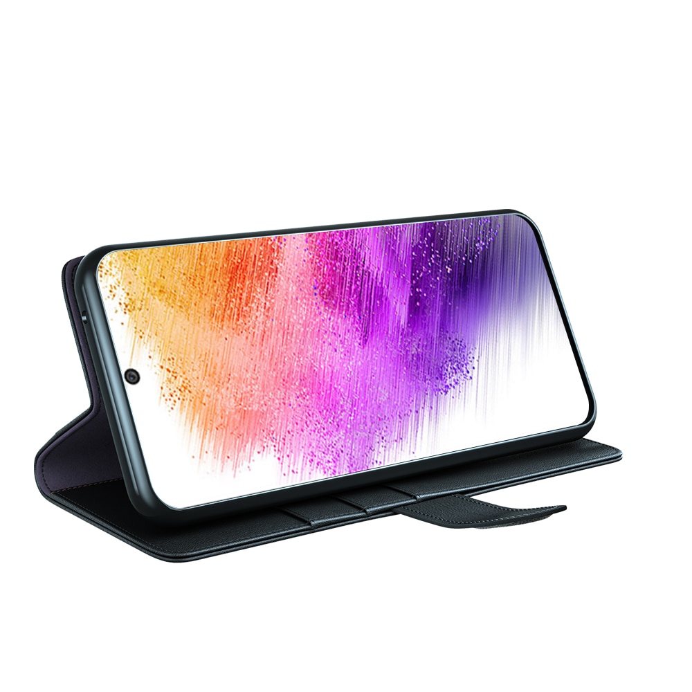 Ekte Lærveske Samsung Galaxy A73 5G svart