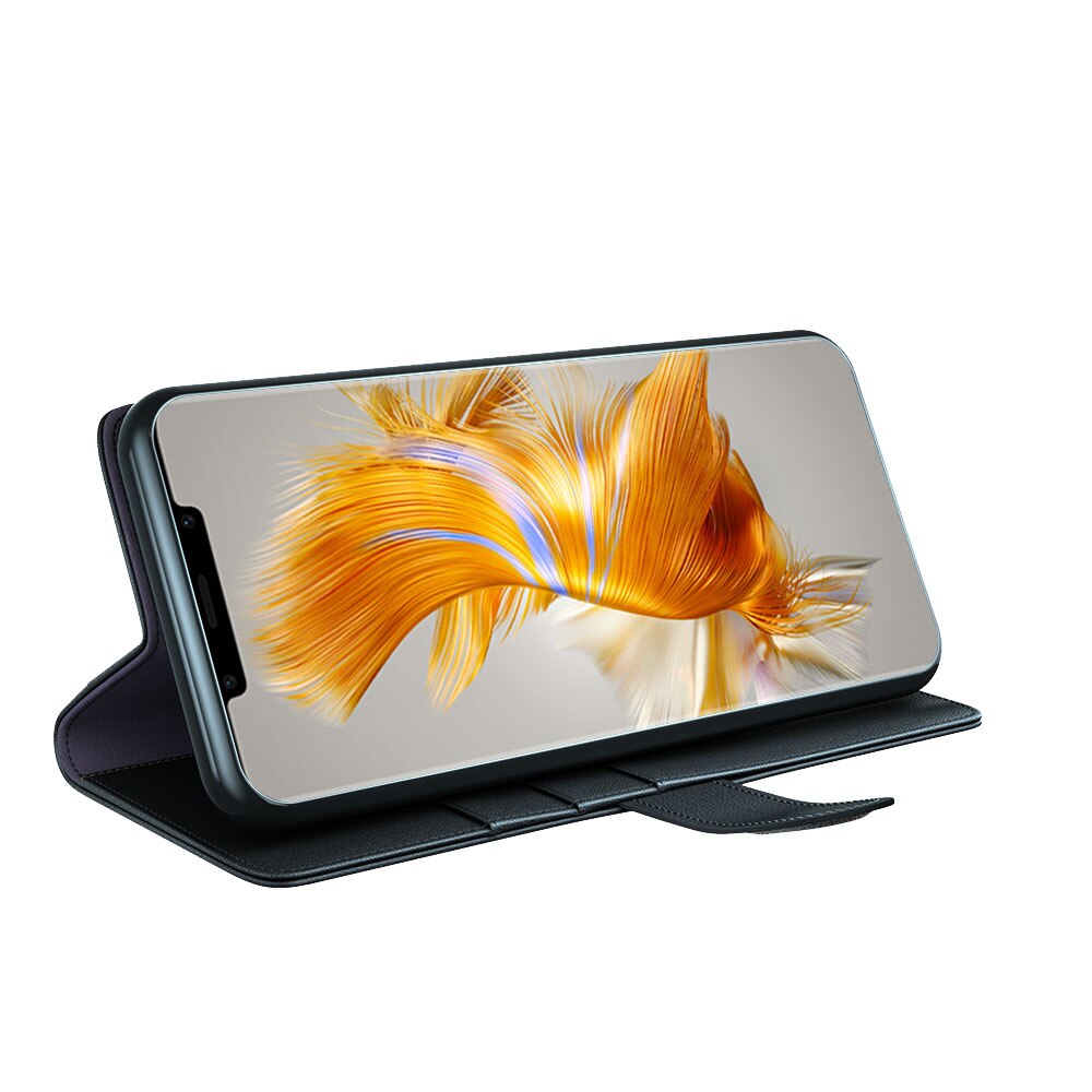 Ekte Lærveske Huawei Mate 50 Pro Svart
