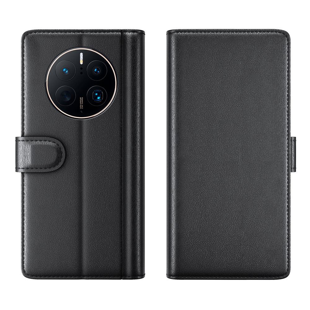 Ekte Lærveske Huawei Mate 50 Pro Svart
