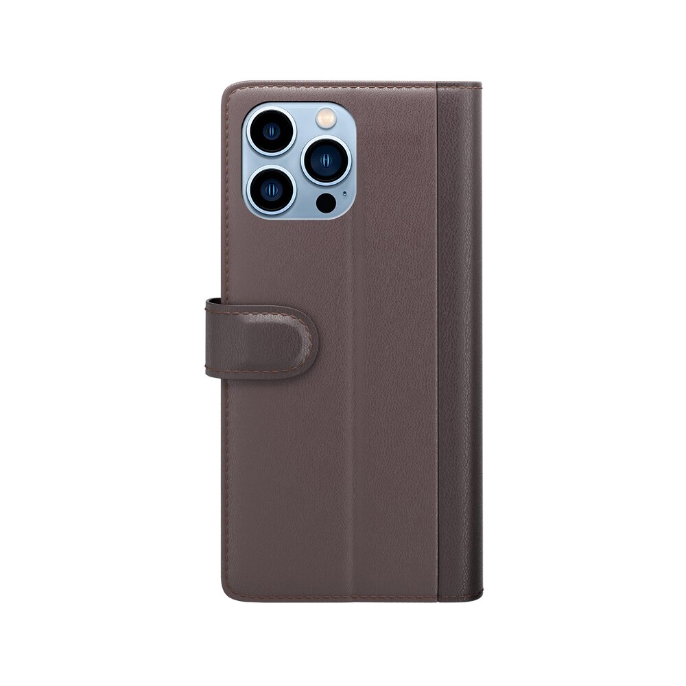 Ekte Lærveske iPhone 14 Pro Max Brun