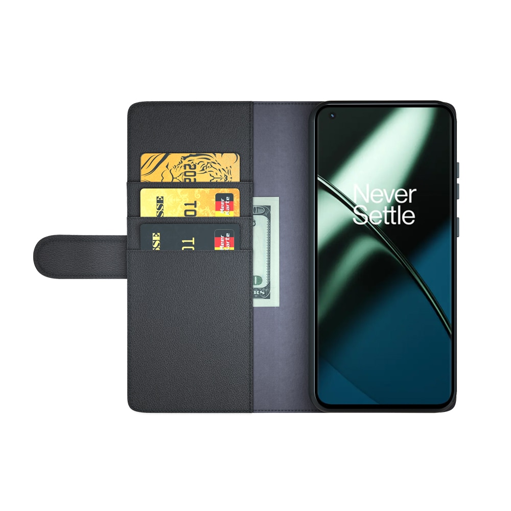 Ekte Lærveske OnePlus 11 svart