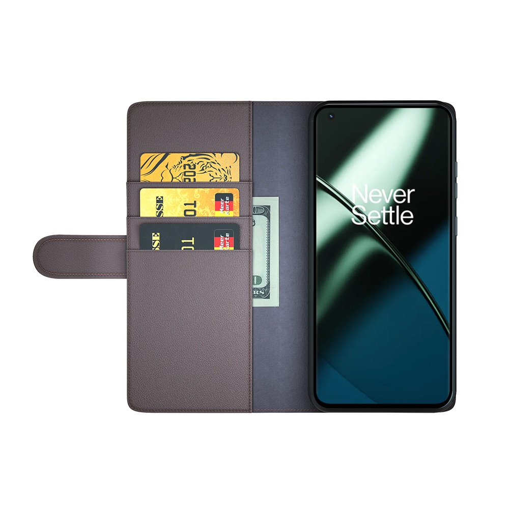 Ekte Lærveske  OnePlus 11 Brun