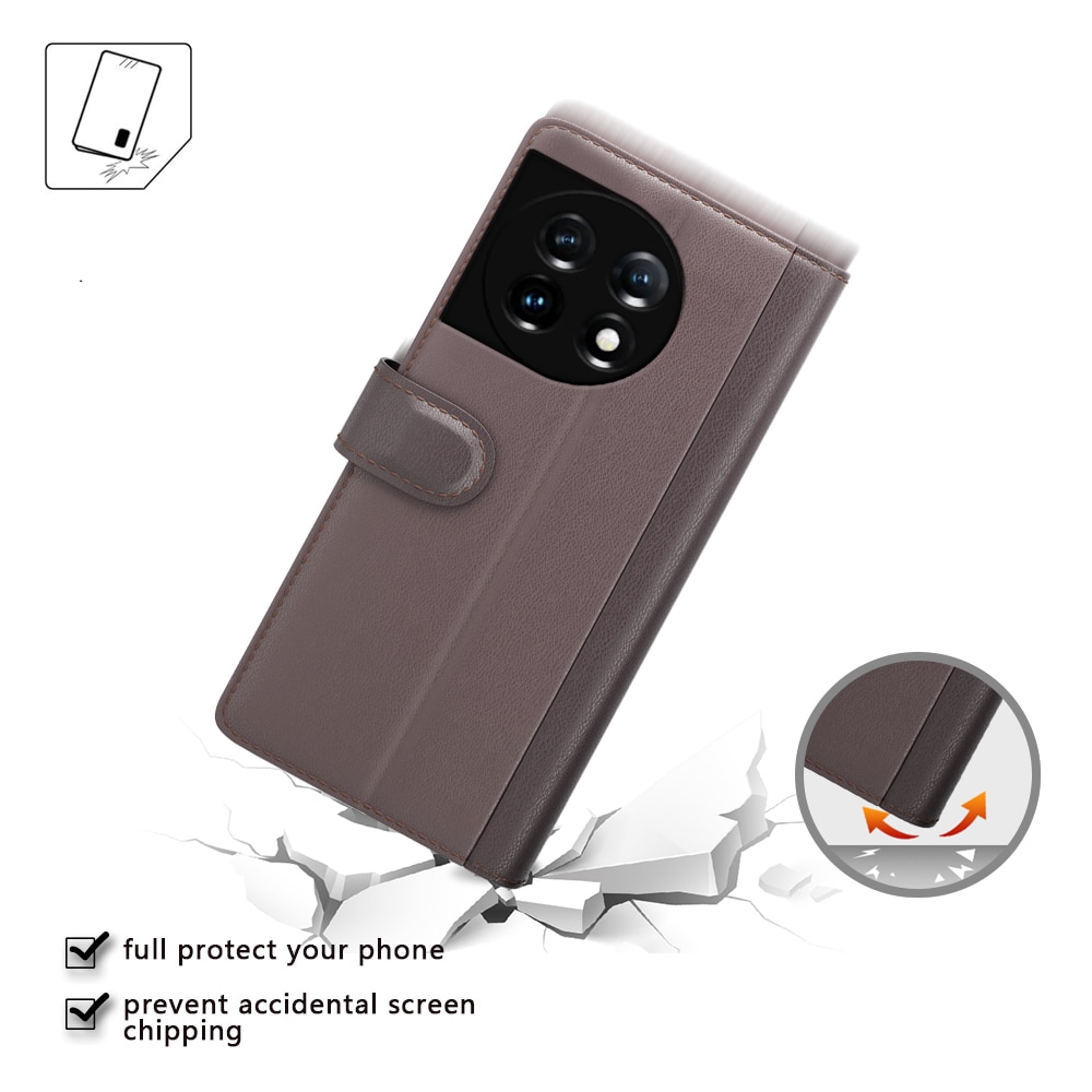 Ekte Lærveske  OnePlus 11 Brun