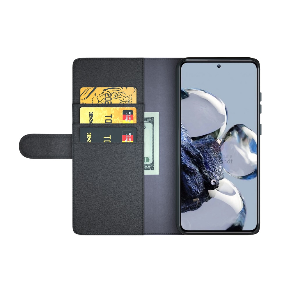 Ekte Lærveske Xiaomi 12T/12T Pro Svart