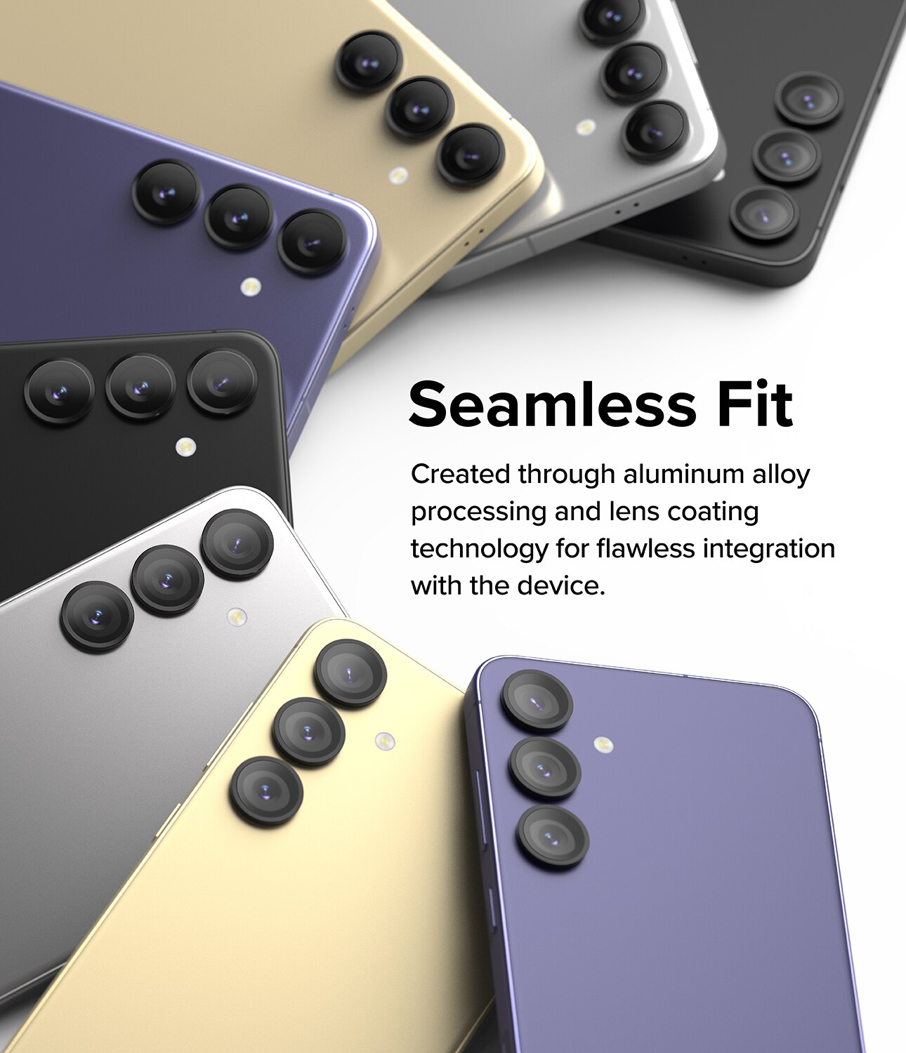 Camera Lens Frame Glass Samsung Galaxy S24 Plus Svart