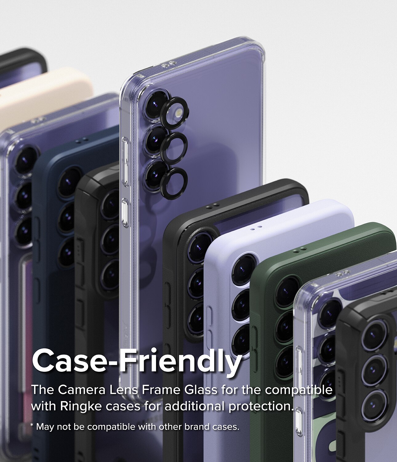 Camera Lens Frame Glass Samsung Galaxy S24 Plus Svart