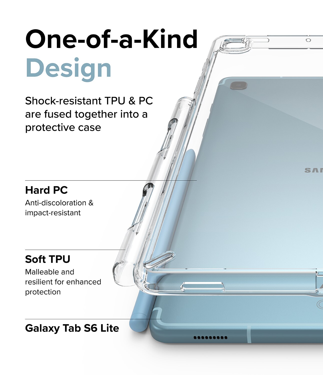 Fusion Case Samsung Galaxy Tab S6 Lite 10.4 Clear