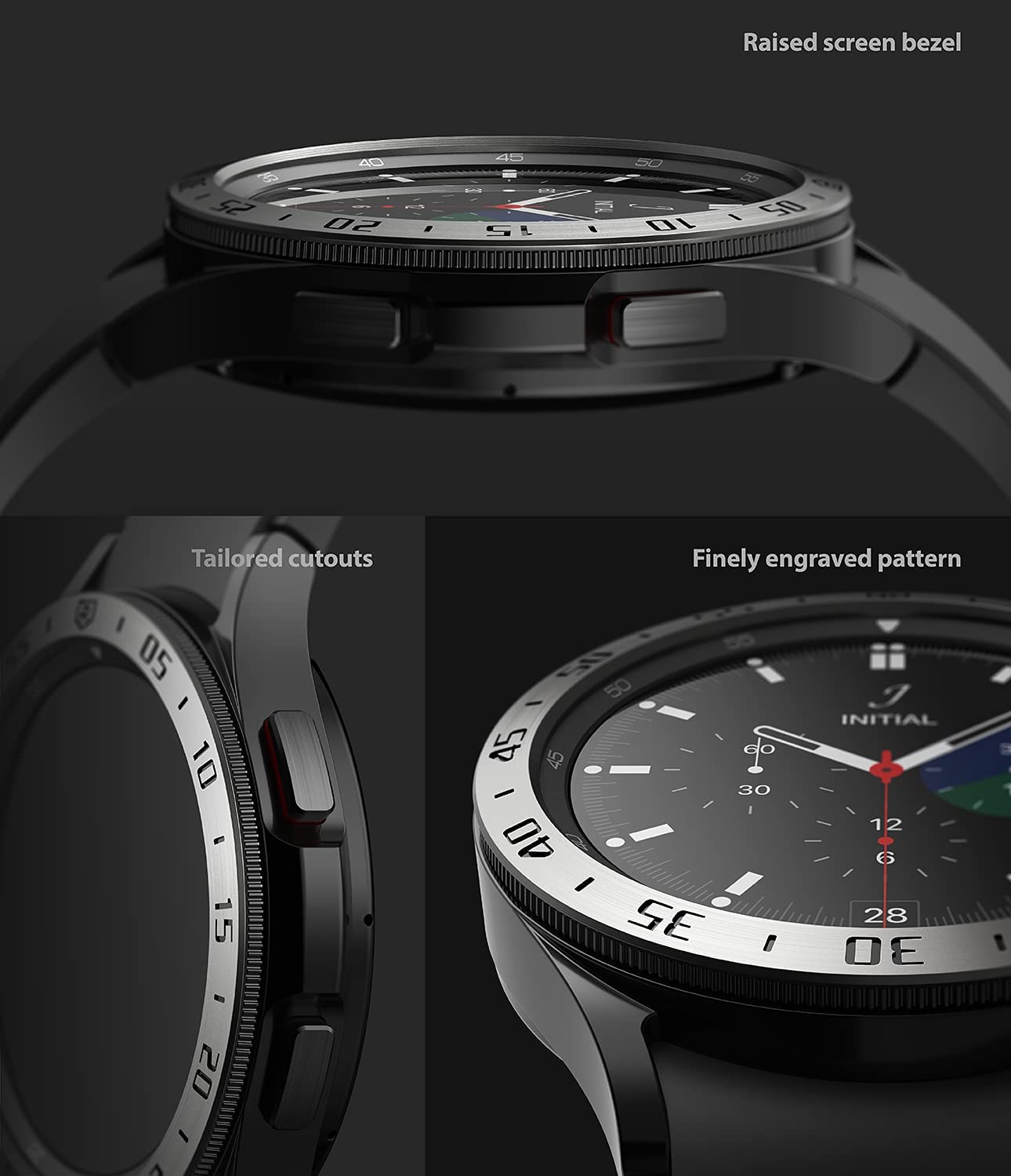 Bezel Styling Samsung Galaxy Watch 4 Classic 46mm Silver